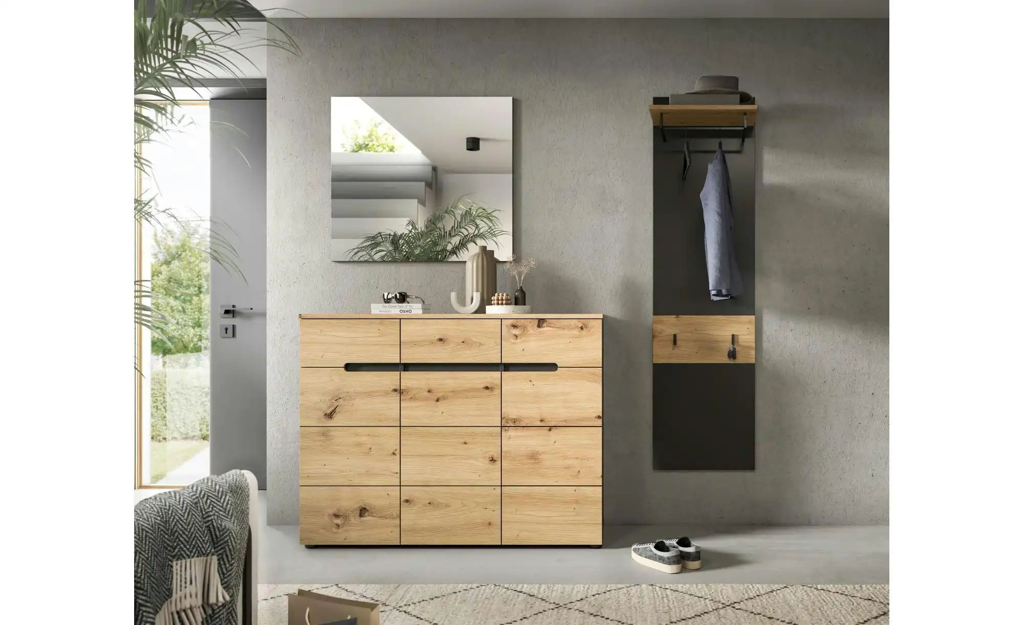 Garderobenkombination   ¦ grau ¦ Maße (cm): B: 180 H: 190 Garderoben & Klei günstig online kaufen