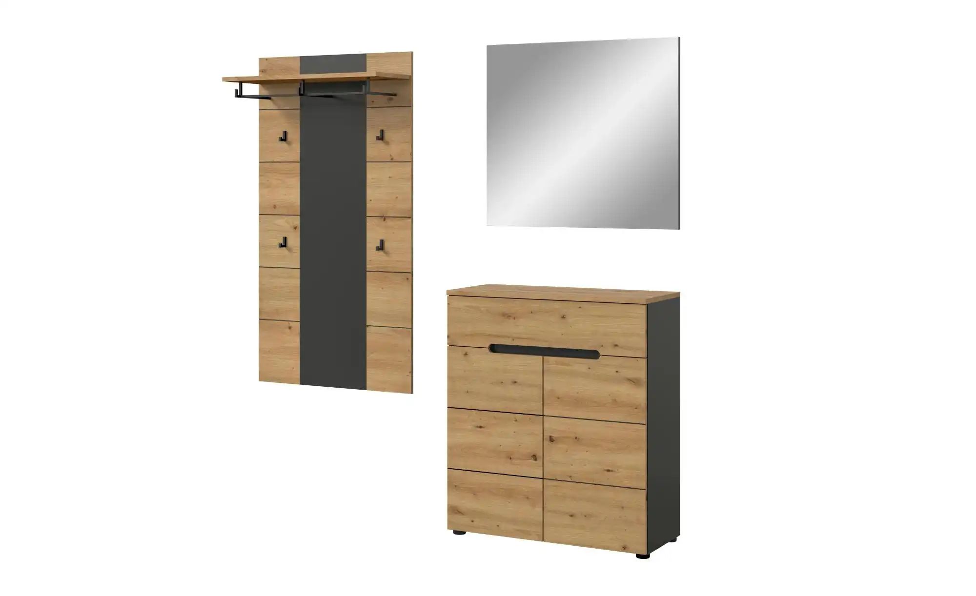 Garderobenkombination   ¦ grau ¦ Maße (cm): B: 175 H: 190 Garderoben & Klei günstig online kaufen