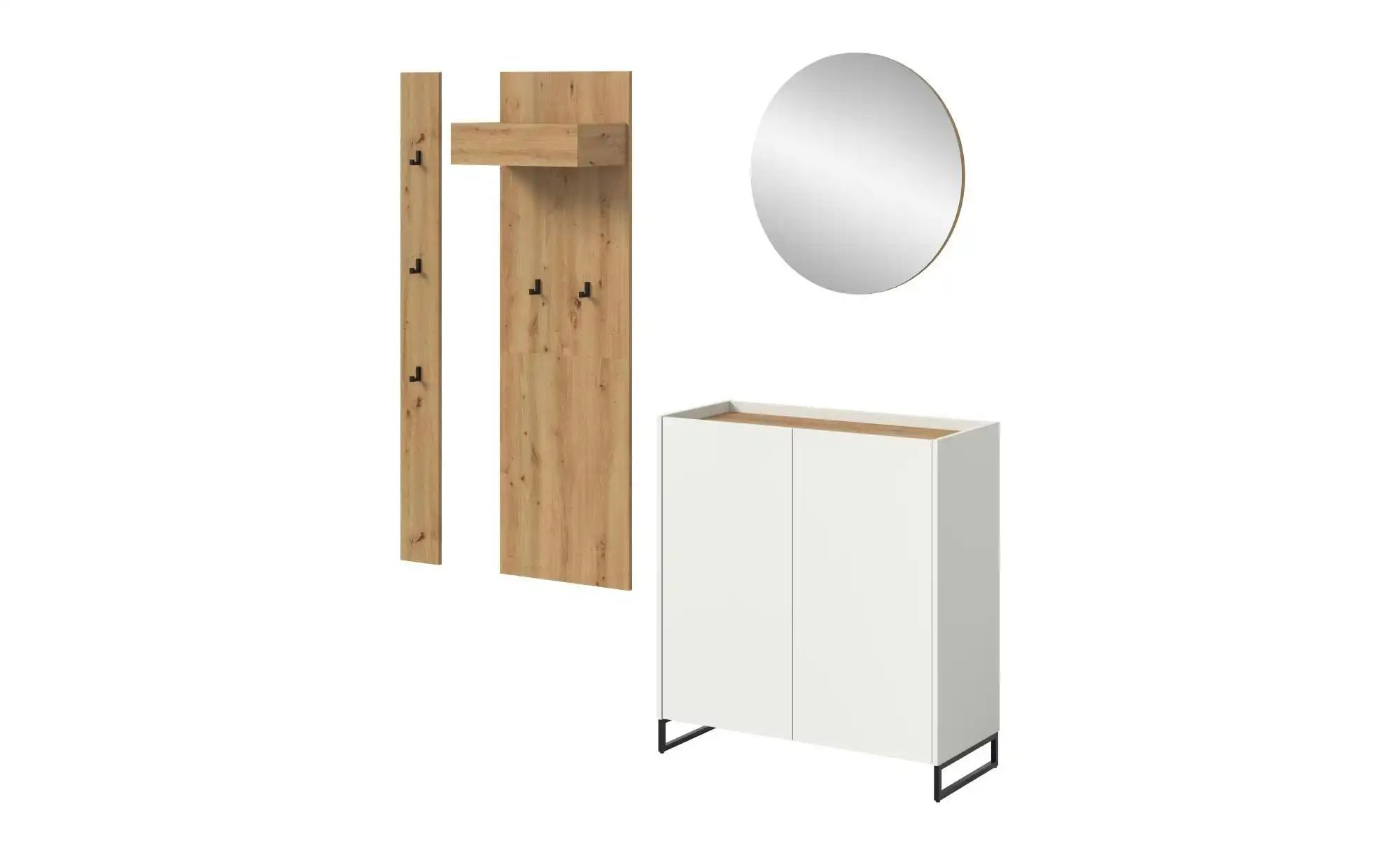 Garderobenkombination   ¦ weiß ¦ Maße (cm): B: 197 H: 206 Garderoben & Klei günstig online kaufen