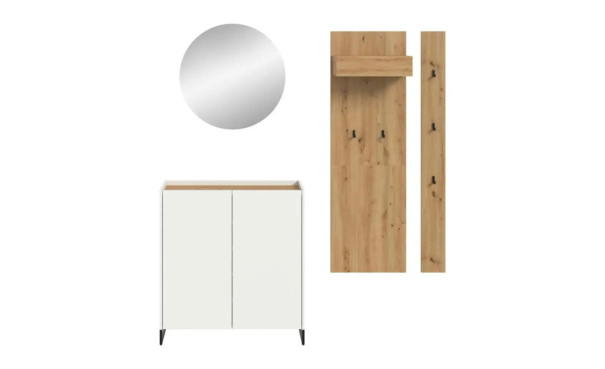 Thumbnail - Garderobenkombination ¦ weiß ¦ Maße (cm): B: 197 H: 206 Garderoben & Kleiderstangen > Garderobensysteme - Höffner