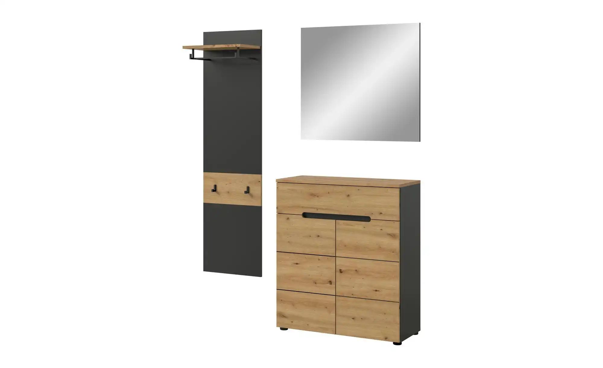 Garderobenkombination   ¦ grau ¦ Maße (cm): B: 140 H: 190 Garderoben & Klei günstig online kaufen
