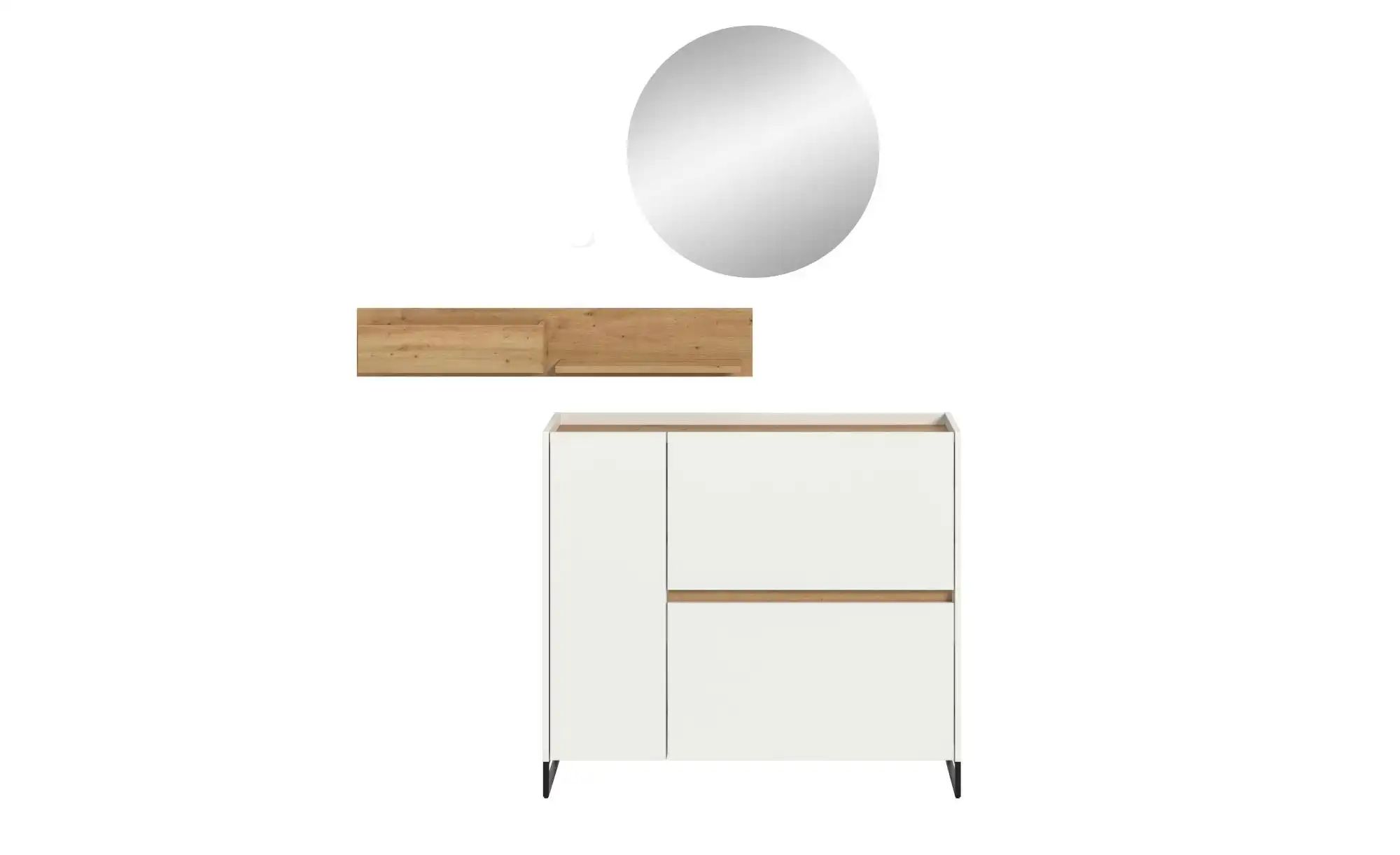 Garderobenkombination   ¦ weiß ¦ Maße (cm): B: 197 H: 140 Garderoben & Klei günstig online kaufen