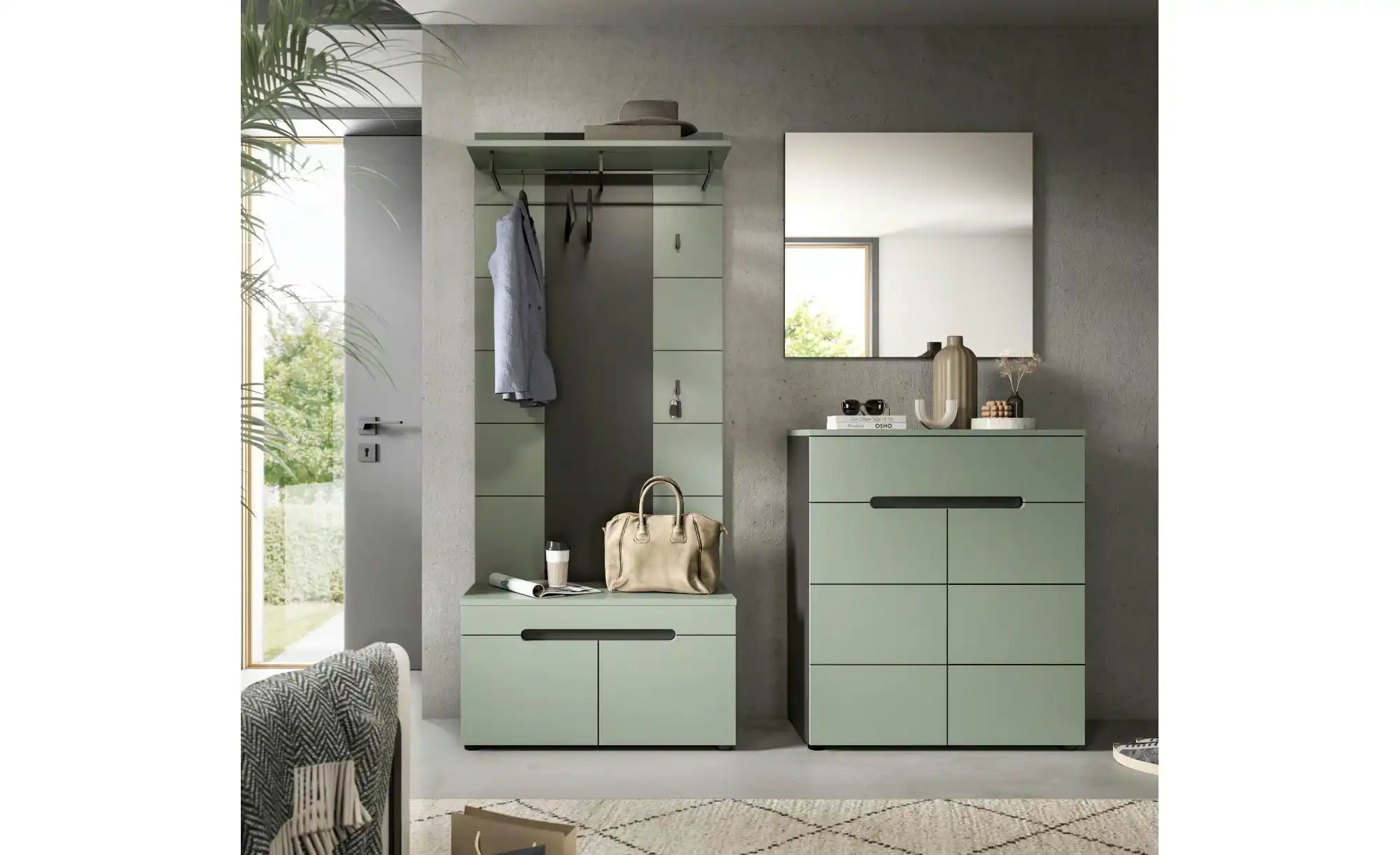 Thumbnail - Garderobenkombination 3-teilig  Canu ¦ grau ¦ Maße (cm): B: 175 H: 190 Garderoben & Kleiderstangen > Garderobensysteme -...