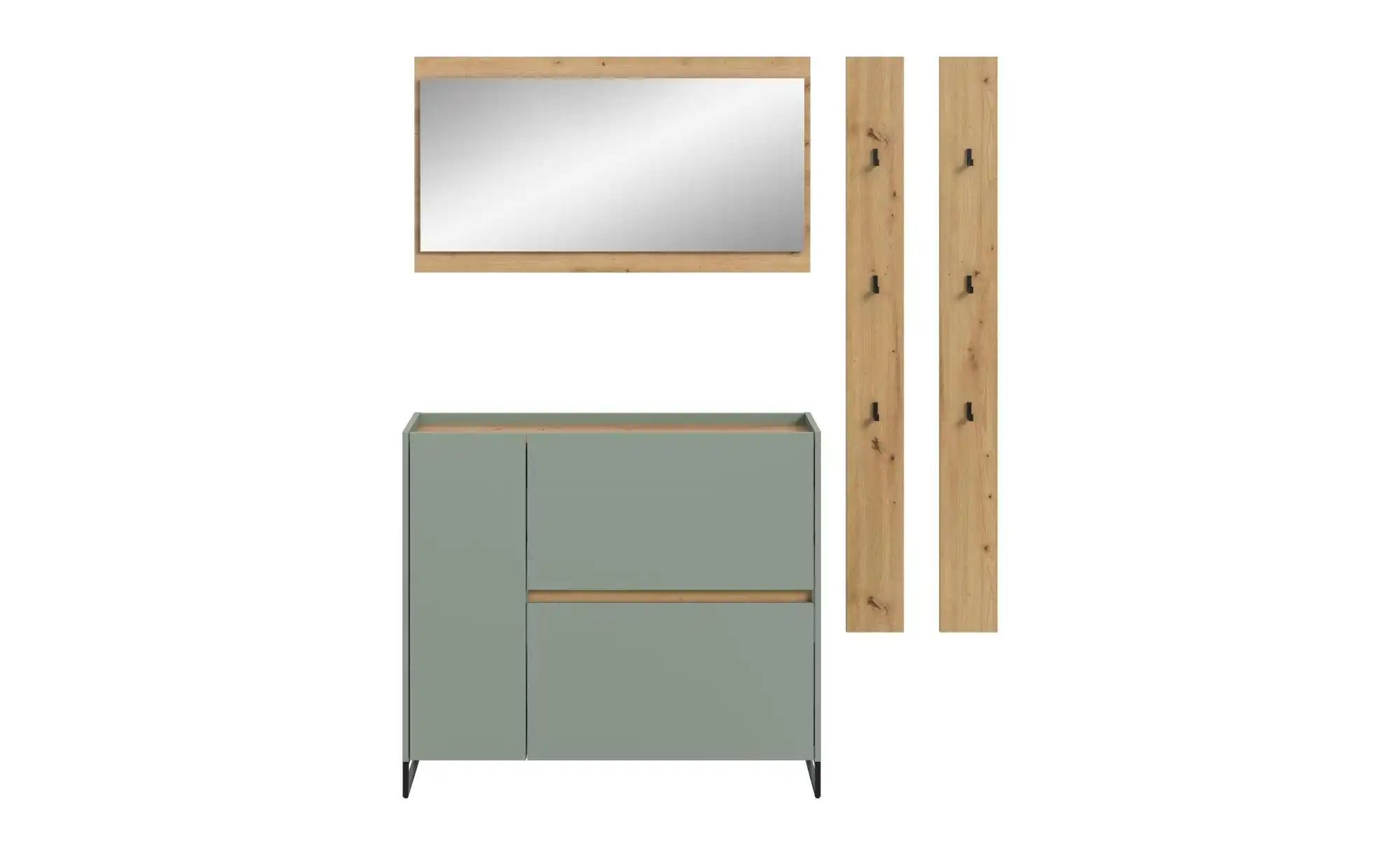 Garderobenkombination   ¦ grün ¦ Maße (cm): B: 192 H: 172 Garderoben & Klei günstig online kaufen