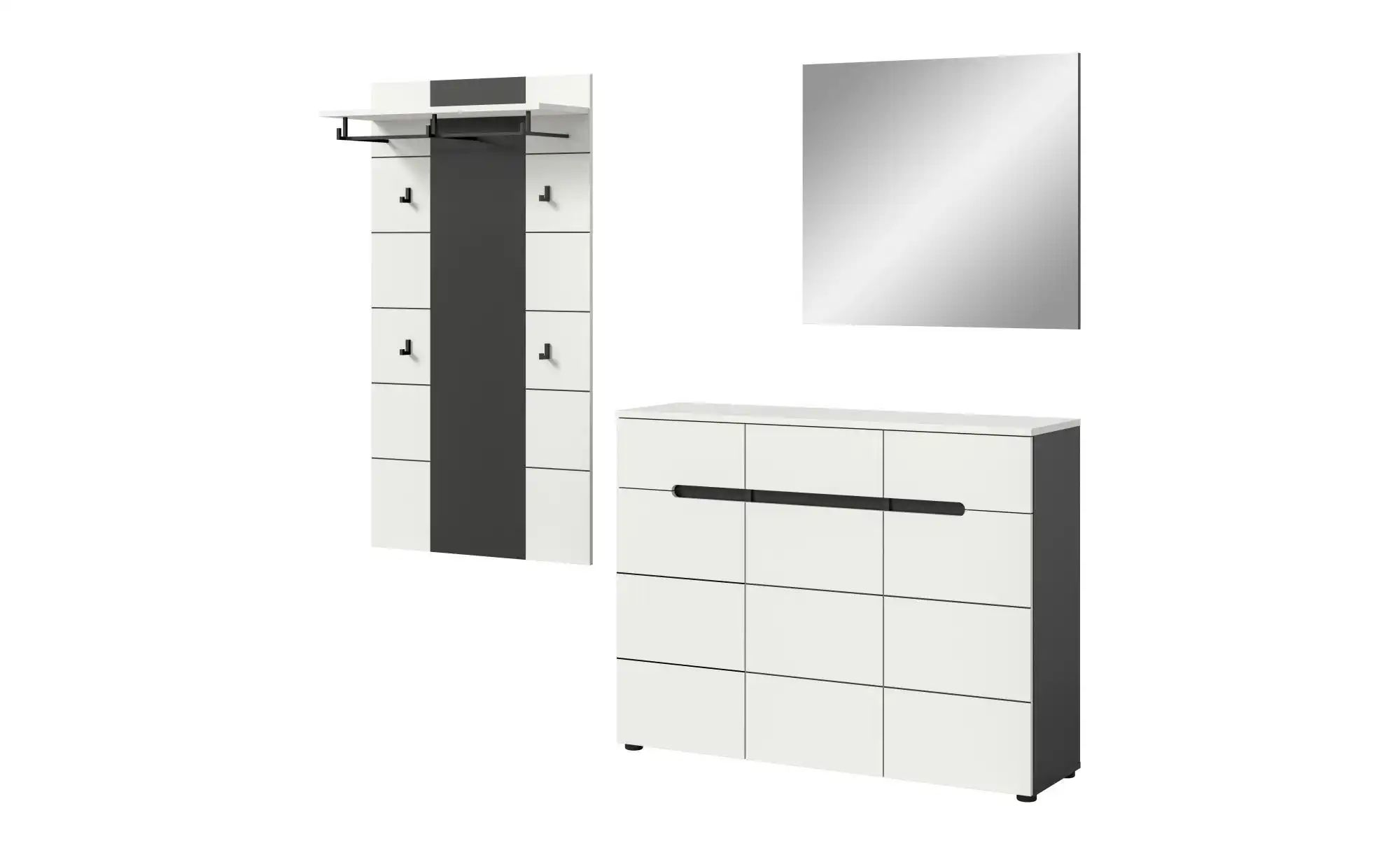 Garderobenkombination   ¦ grau ¦ Maße (cm): B: 215 H: 190 Garderoben & Klei günstig online kaufen