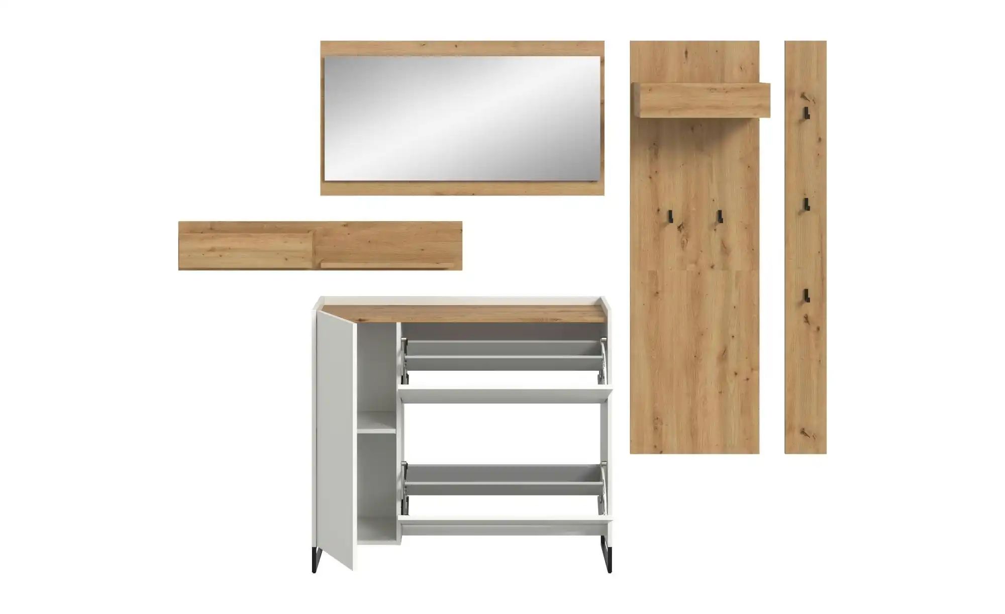 Garderobenkombination   ¦ weiß ¦ Maße (cm): B: 192 H: 236 Garderoben & Klei günstig online kaufen