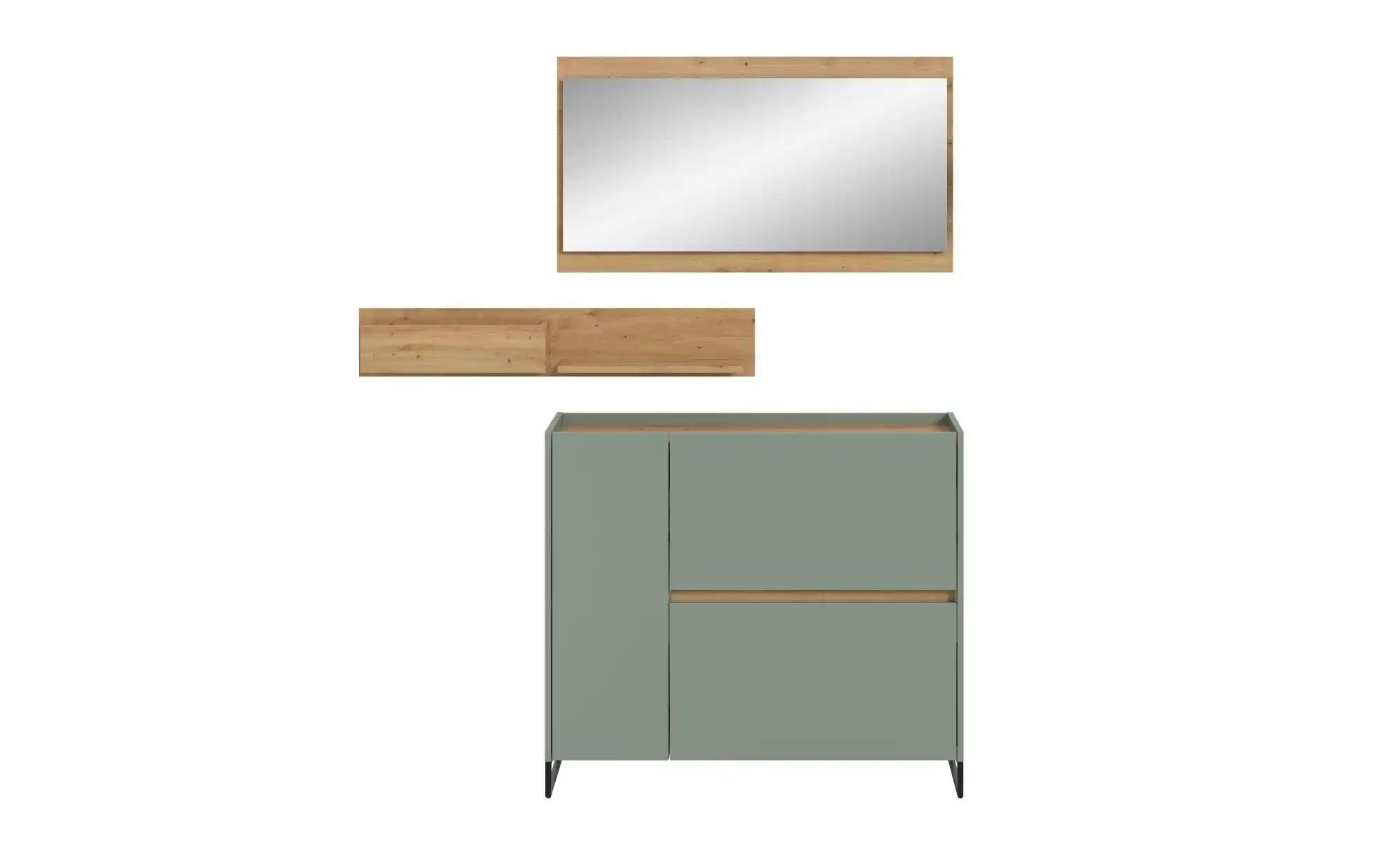 Garderobenkombination   ¦ grün ¦ Maße (cm): B: 192 H: 140 Garderoben & Klei günstig online kaufen