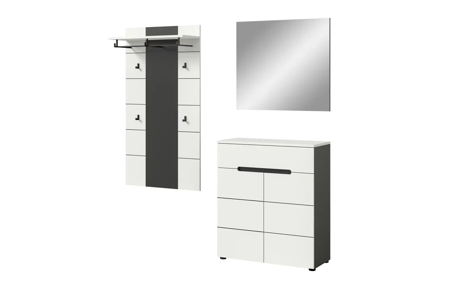 Garderobenkombination   ¦ grau ¦ Maße (cm): B: 175 H: 190 Garderoben & Klei günstig online kaufen