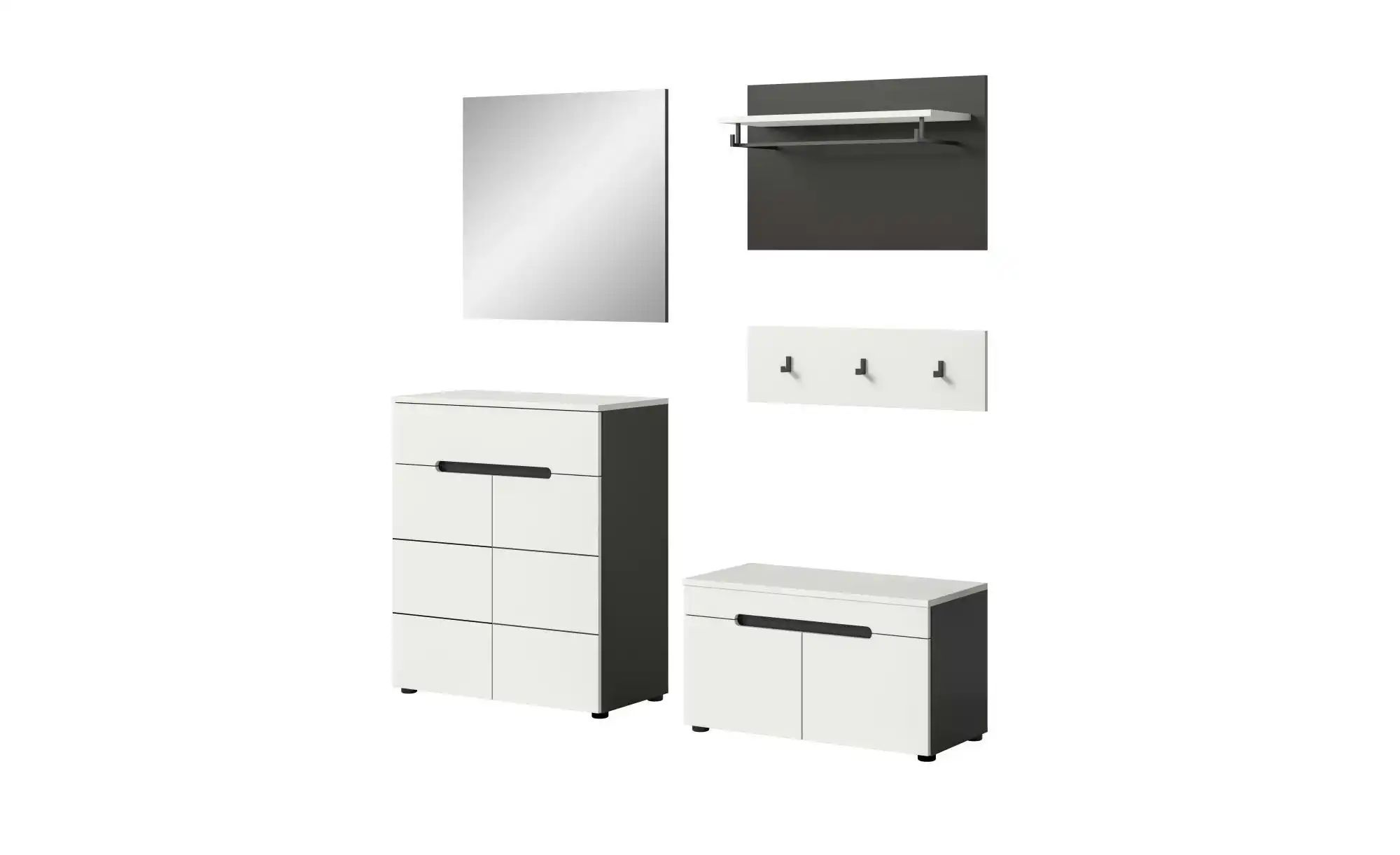 Garderobenkombination   ¦ grau ¦ Maße (cm): B: 175 H: 190 Garderoben & Klei günstig online kaufen