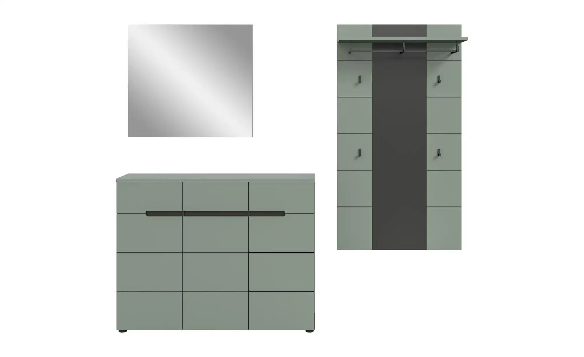 Garderobenkombination   ¦ grau ¦ Maße (cm): B: 215 H: 190 Garderoben & Klei günstig online kaufen