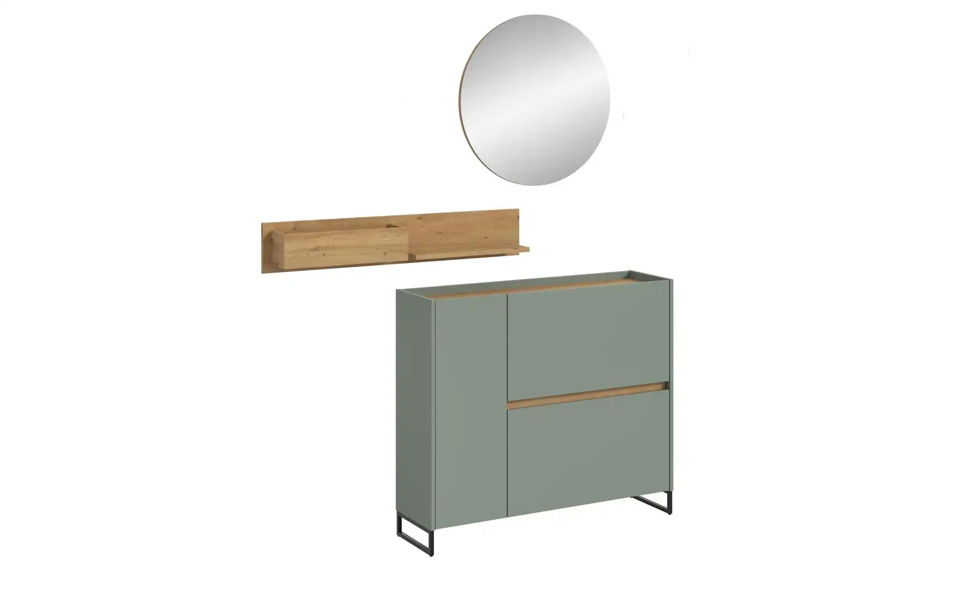 Garderobenkombination   ¦ grün ¦ Maße (cm): B: 197 H: 140 Garderoben & Klei günstig online kaufen