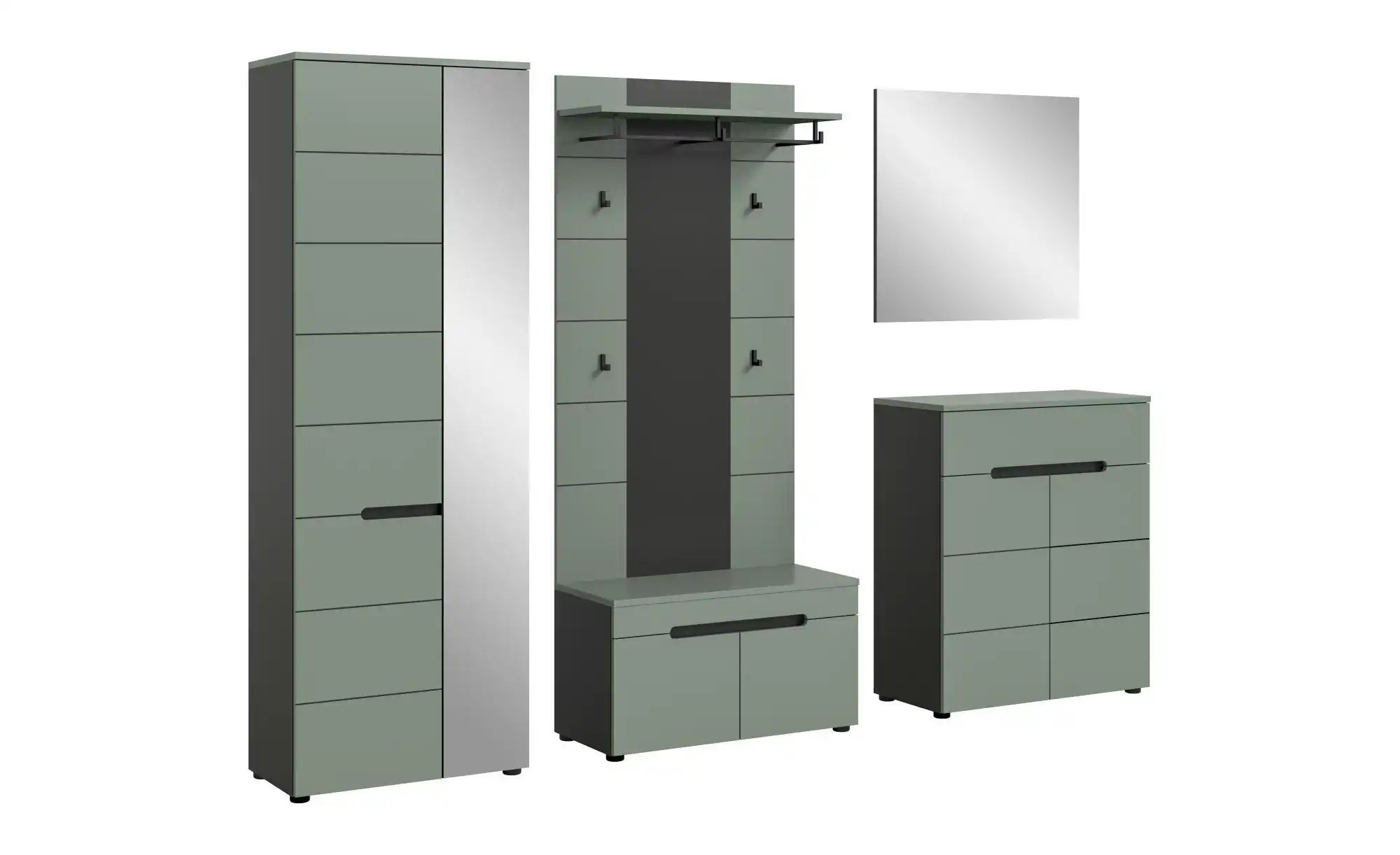 Garderobenkombination   ¦ grau ¦ Maße (cm): B: 255 H: 190 Garderoben & Klei günstig online kaufen