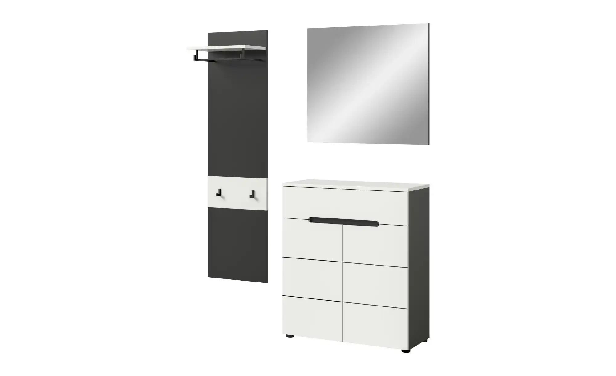 Garderobenkombination   ¦ grau ¦ Maße (cm): B: 140 H: 190 Garderoben & Klei günstig online kaufen