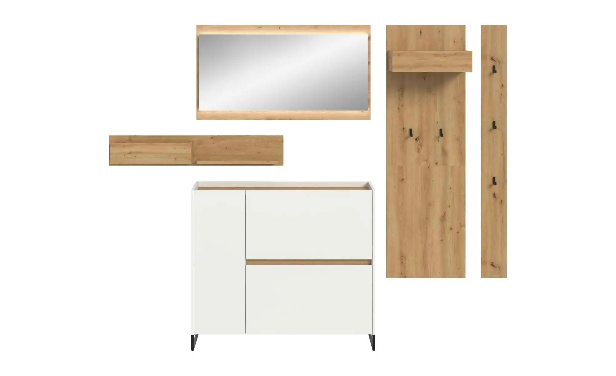 Garderobenkombination   ¦ weiß ¦ Maße (cm): B: 192 H: 236 Garderoben & Klei günstig online kaufen