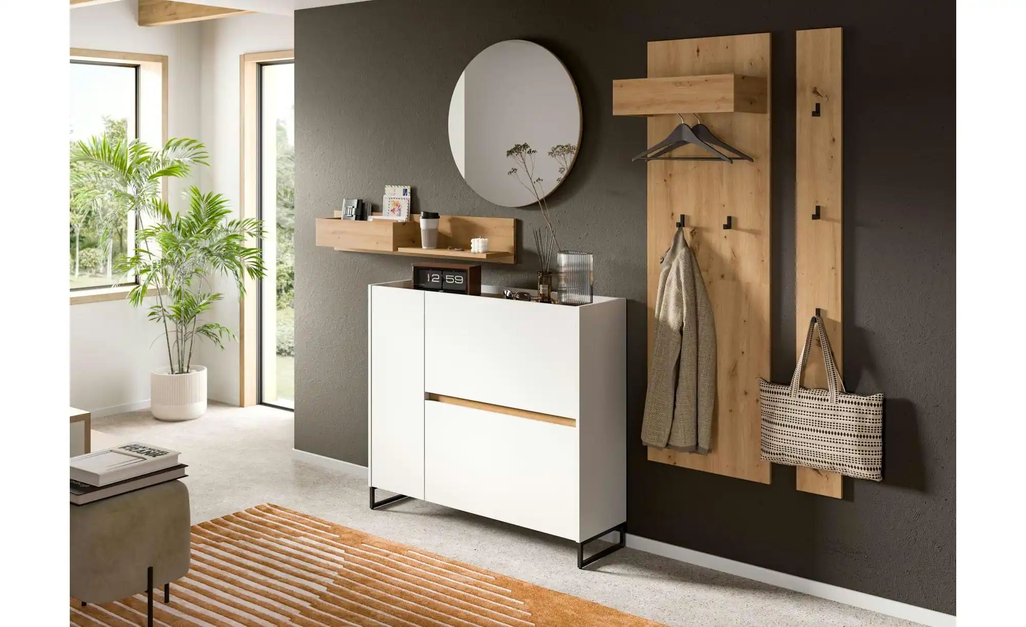 Garderobenkombination   ¦ weiß ¦ Maße (cm): B: 197 H: 236 Garderoben & Klei günstig online kaufen