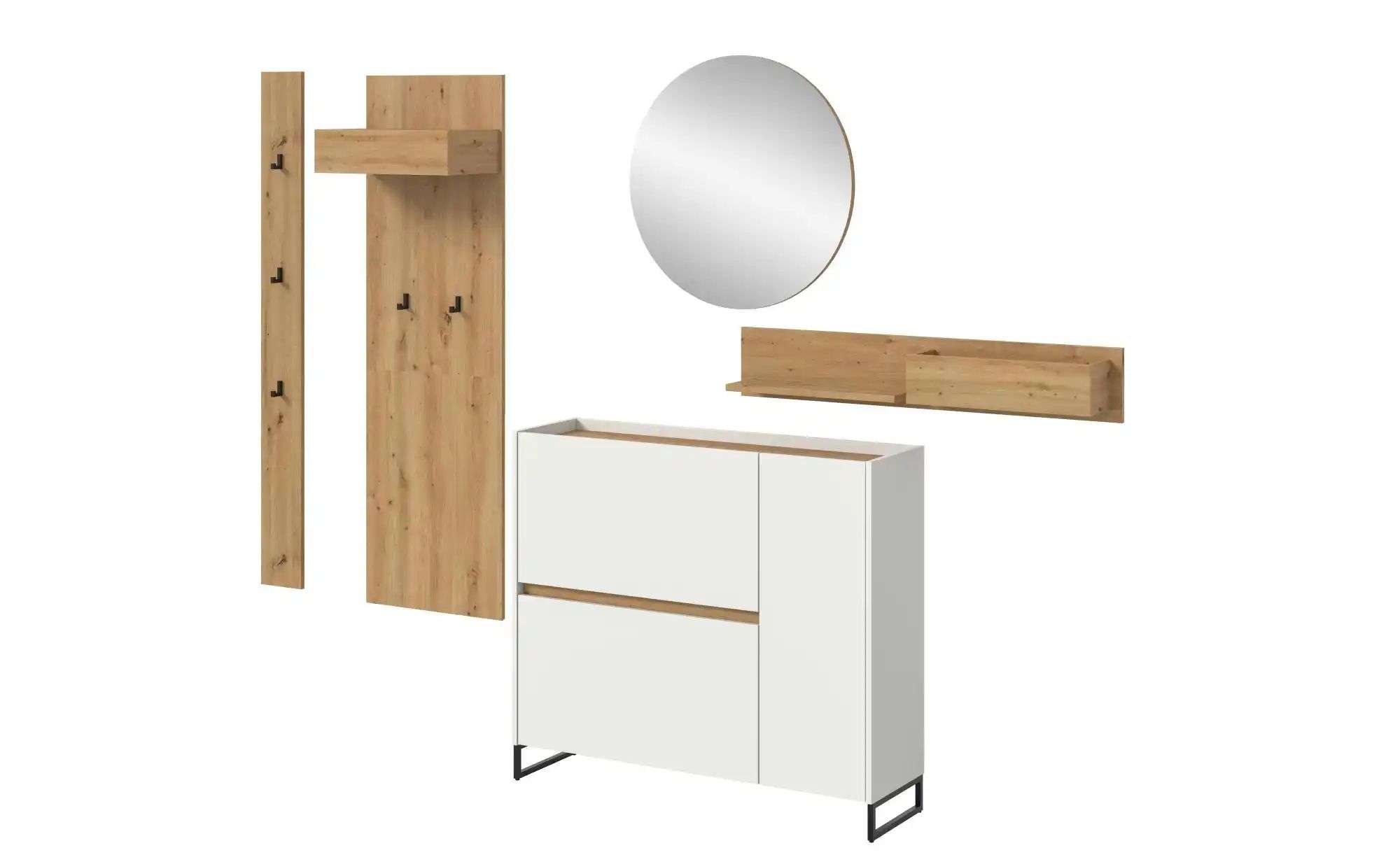 Garderobenkombination   ¦ weiß ¦ Maße (cm): B: 197 H: 236 Garderoben & Klei günstig online kaufen