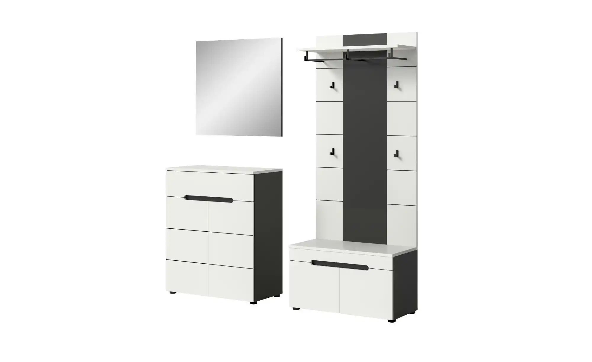 Garderobenkombination   ¦ grau ¦ Maße (cm): B: 175 H: 190 Garderoben & Klei günstig online kaufen
