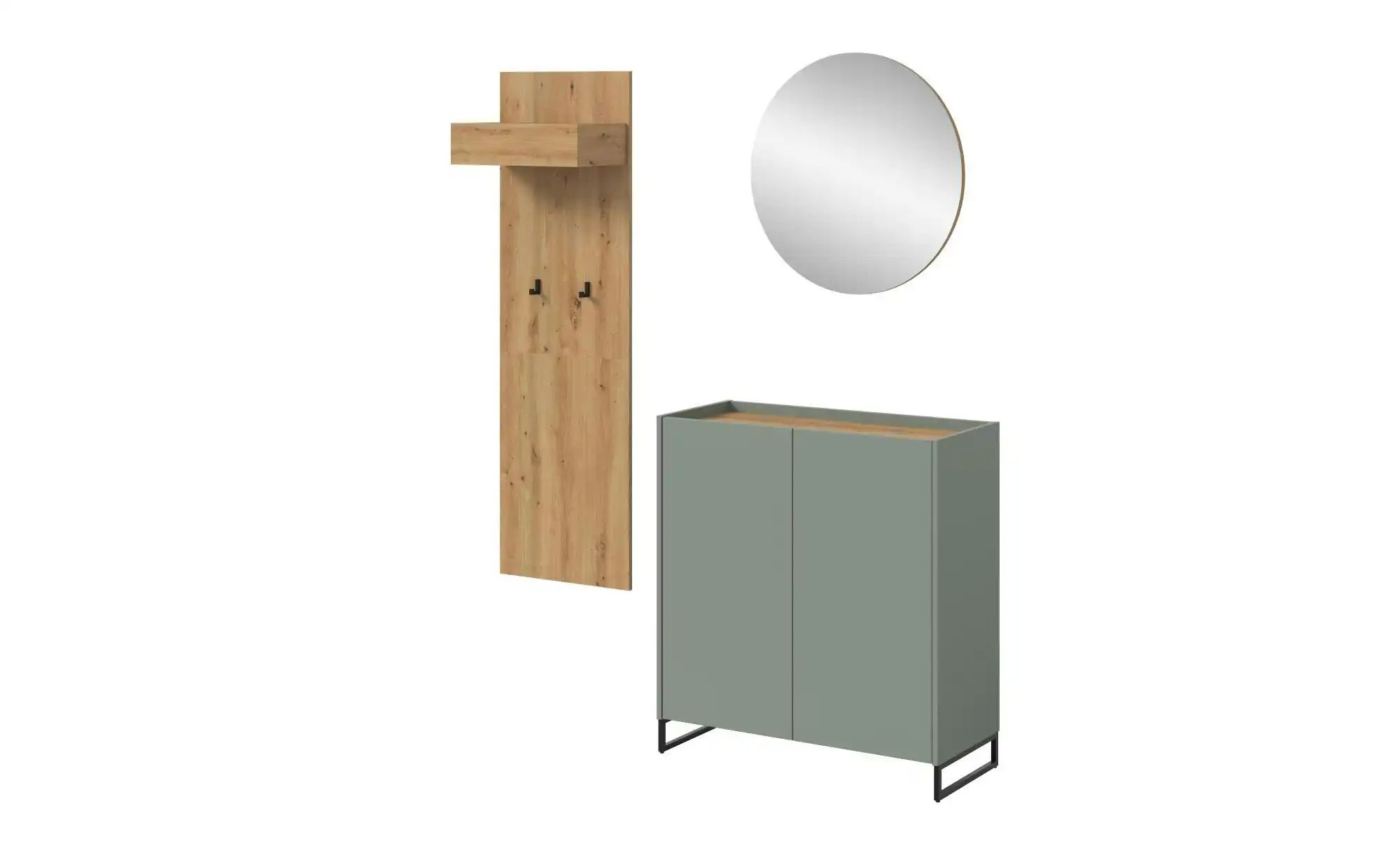 Garderobenkombination   ¦ grün ¦ Maße (cm): B: 197 H: 175 Garderoben & Klei günstig online kaufen