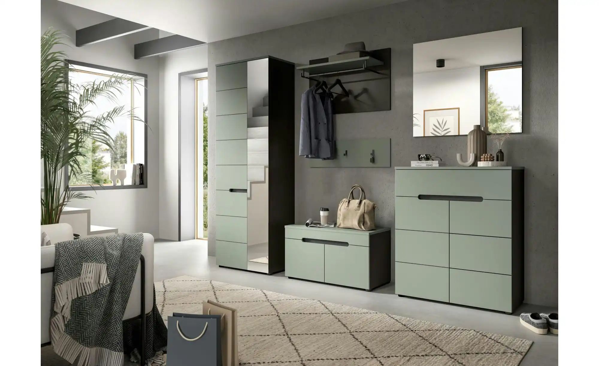 Garderobenpaneel   ¦ grau ¦ Holzwerkstoff ¦ Maße (cm): B: 73 H: 80 Garderob günstig online kaufen