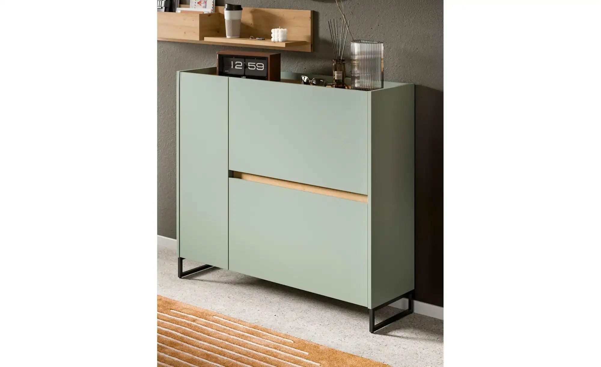 Thumbnail - Schuhschrank ¦ grün ¦ Maße (cm): B: 110 H: 94 Garderoben & Kleiderstangen > Garderoben Schuhschränke - Höffner