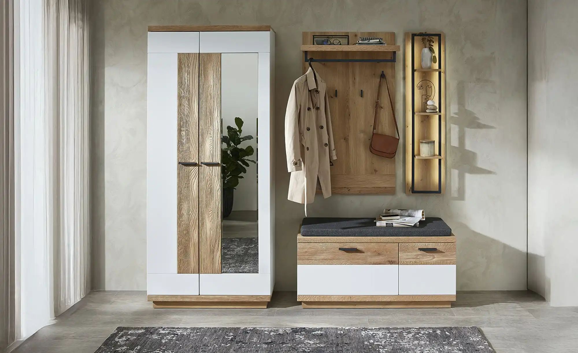 MONDO LED Regal  Lisana ¦ holzfarben ¦ Maße (cm): B: 30 H: 123 T: 18.0 Rega günstig online kaufen