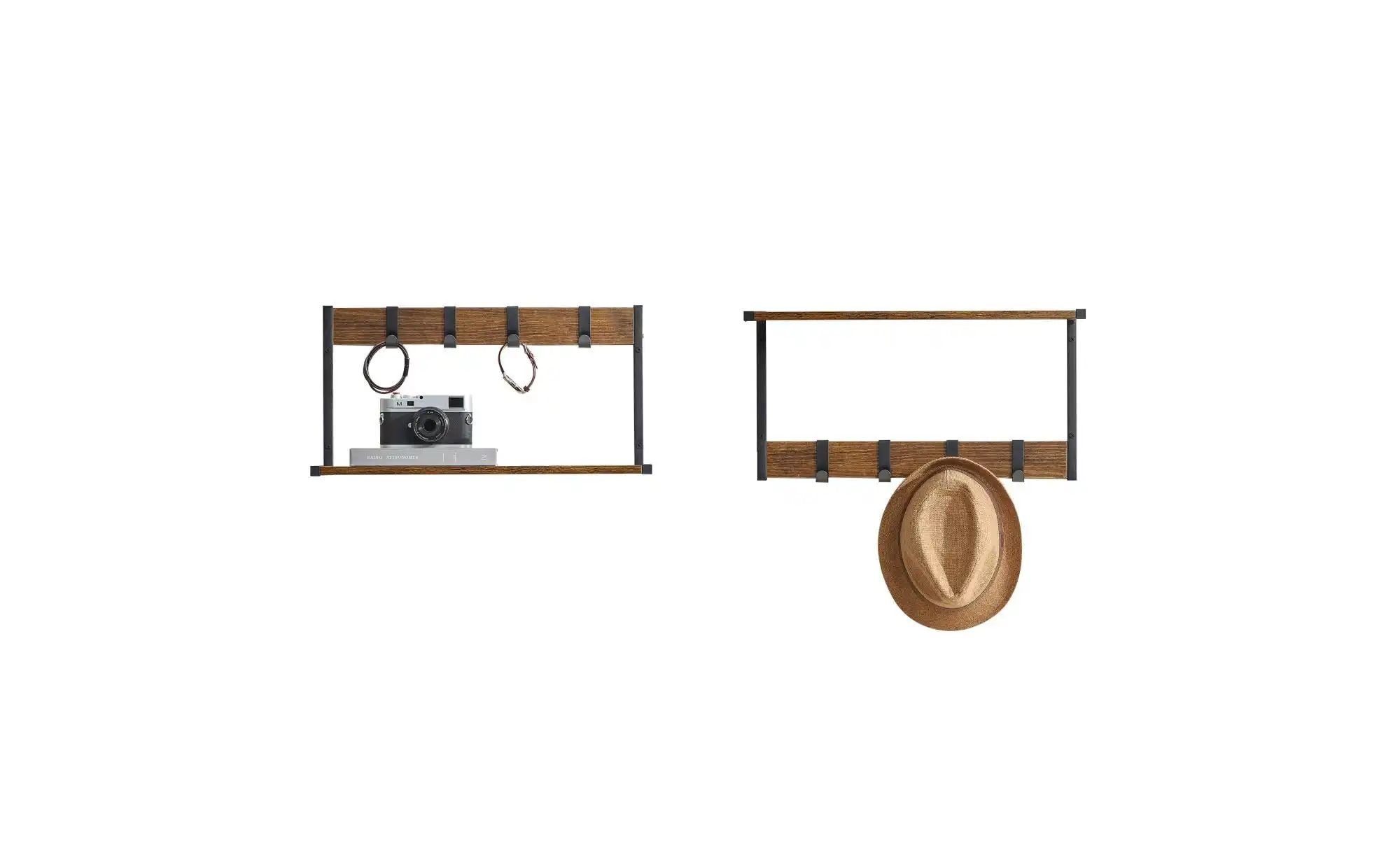 Thumbnail - Wandgarderobe   ¦ braun ¦ Holzwerkstoff,Metall ¦ Maße (cm): B: 50 H: 26,5 Garderoben & Kleiderstangen > Wandgarderoben -...