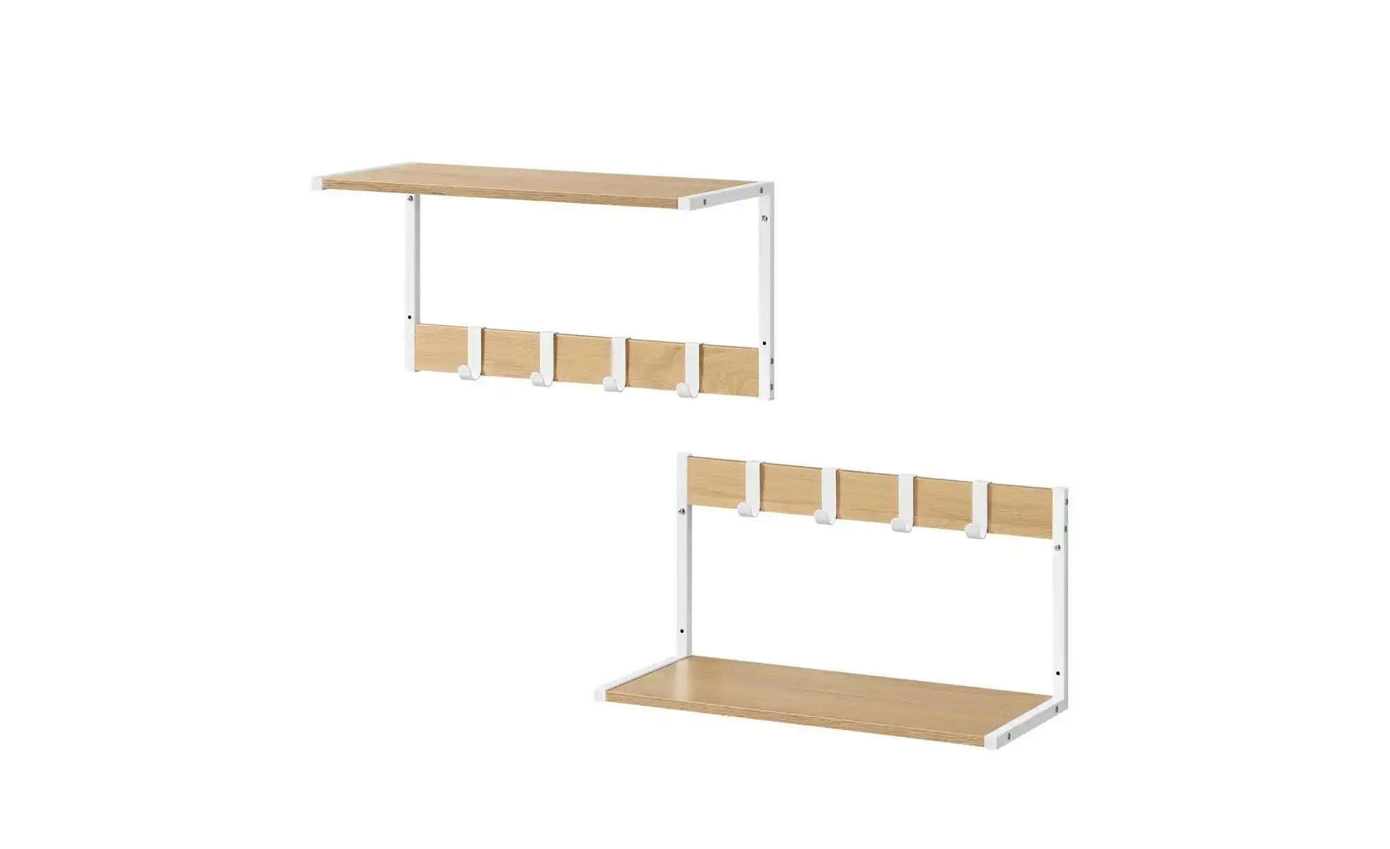 Wandgarderobe   ¦ braun ¦ Holzwerkstoff,Metall ¦ Maße (cm): B: 50 H: 26,5 G günstig online kaufen