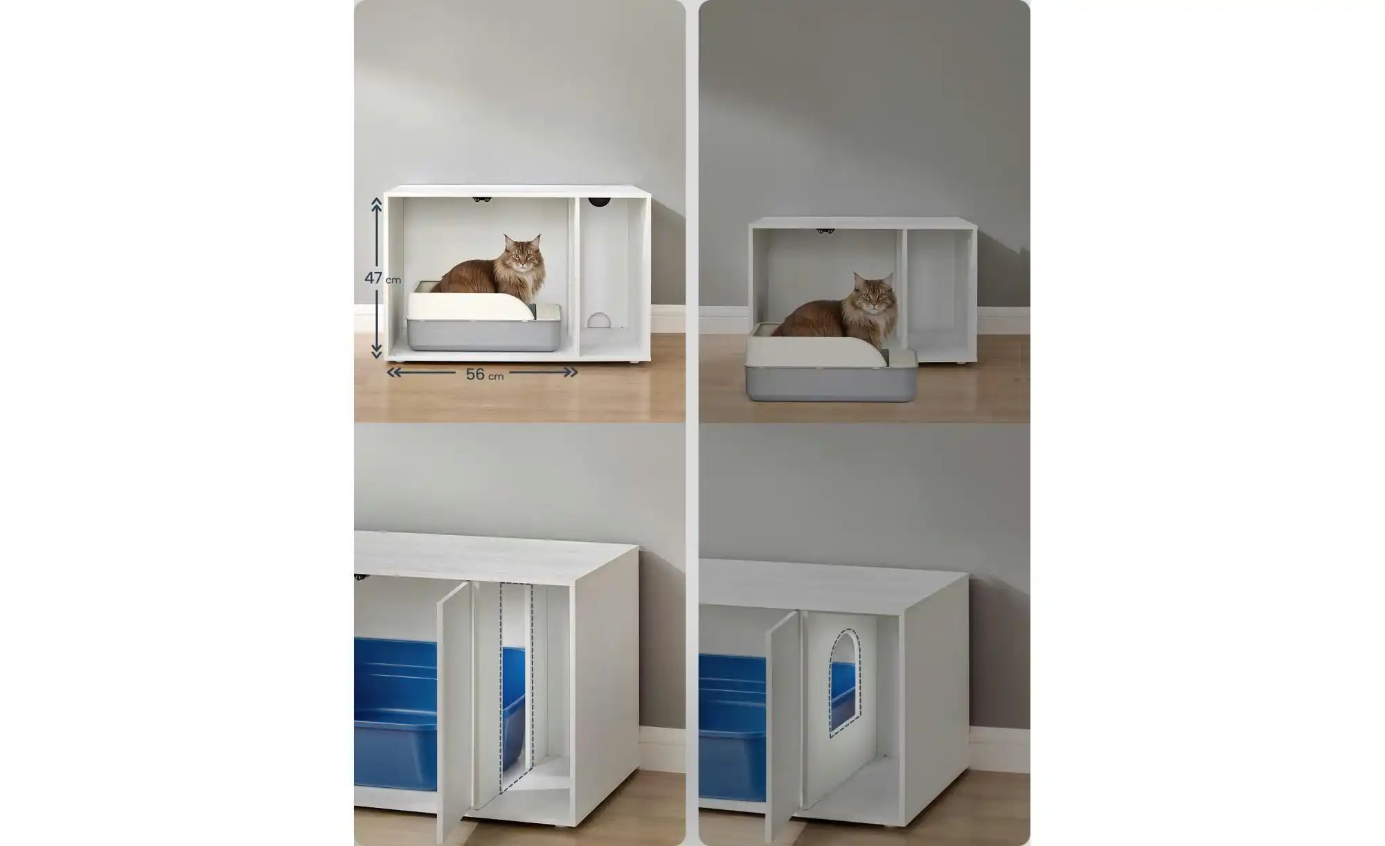 Katzen-Klo Schrank   ¦ weiß ¦ Maße (cm): B: 80 H: 50 Garderoben & Kleiderst günstig online kaufen