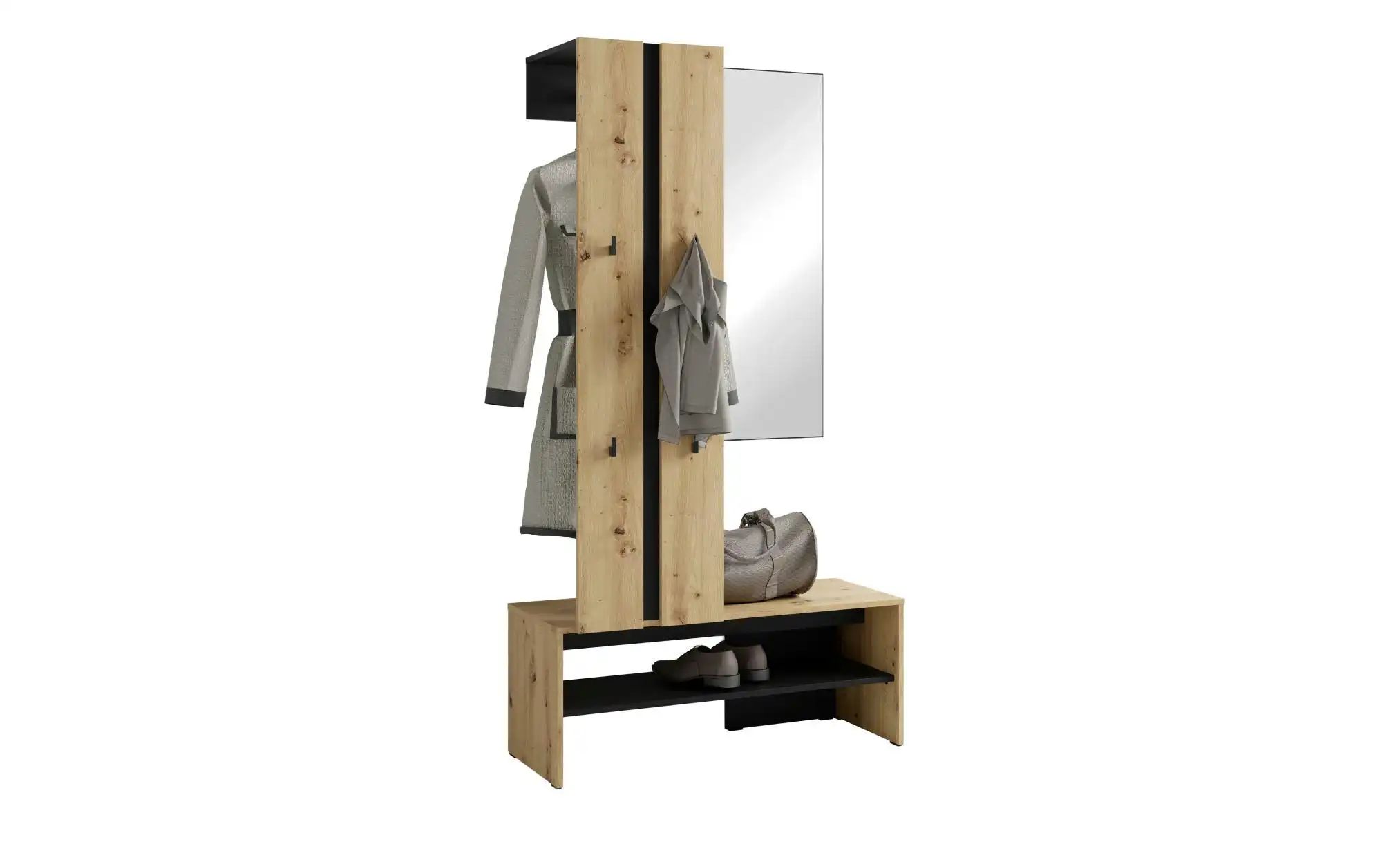 by Living Kompaktgarderobe   ¦ braun ¦ Maße (cm): B: 100 H: 186 Garderoben günstig online kaufen