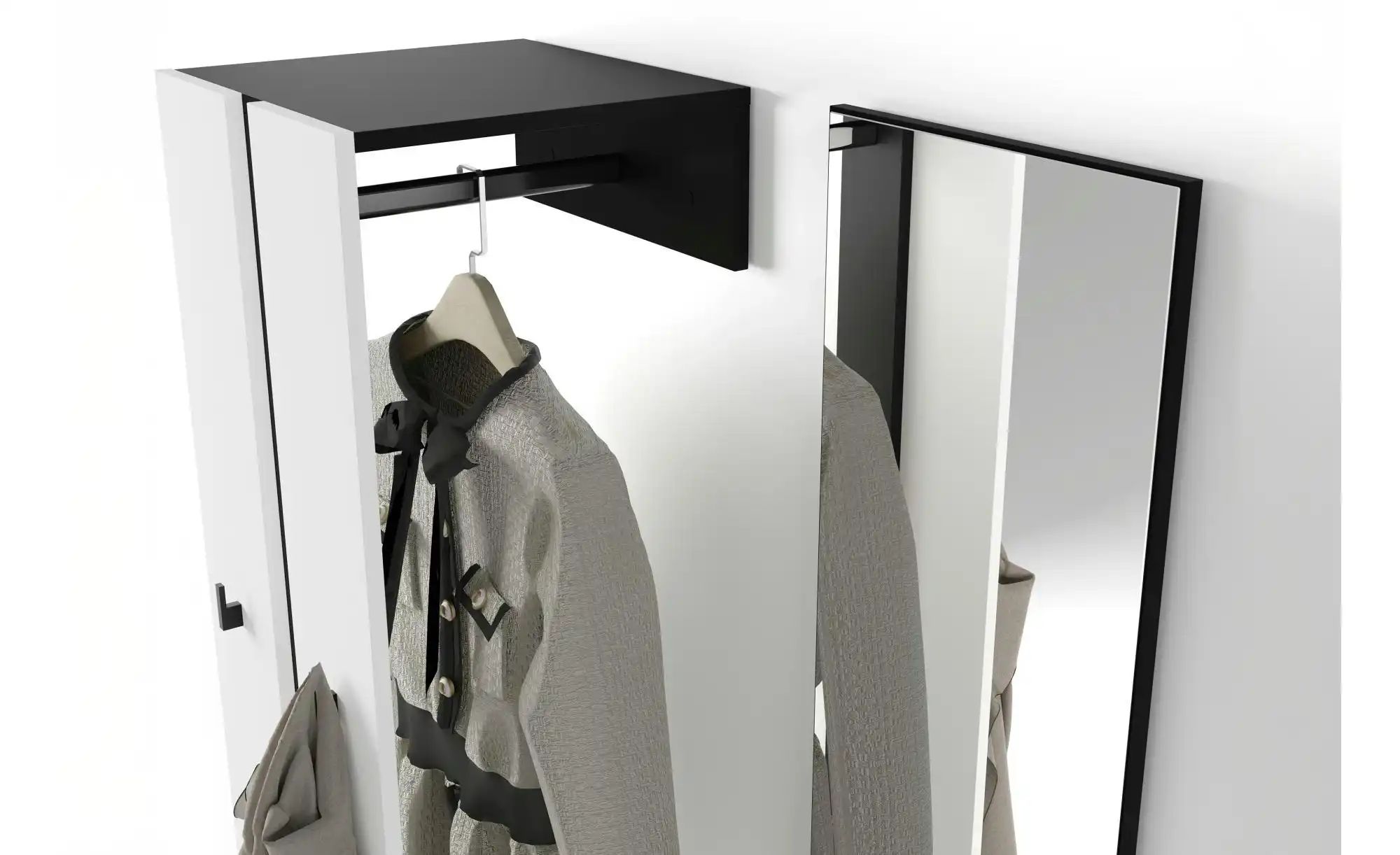 by Living Kompaktgarderobe   ¦ weiß ¦ Maße (cm): B: 100 H: 186 Garderoben & günstig online kaufen