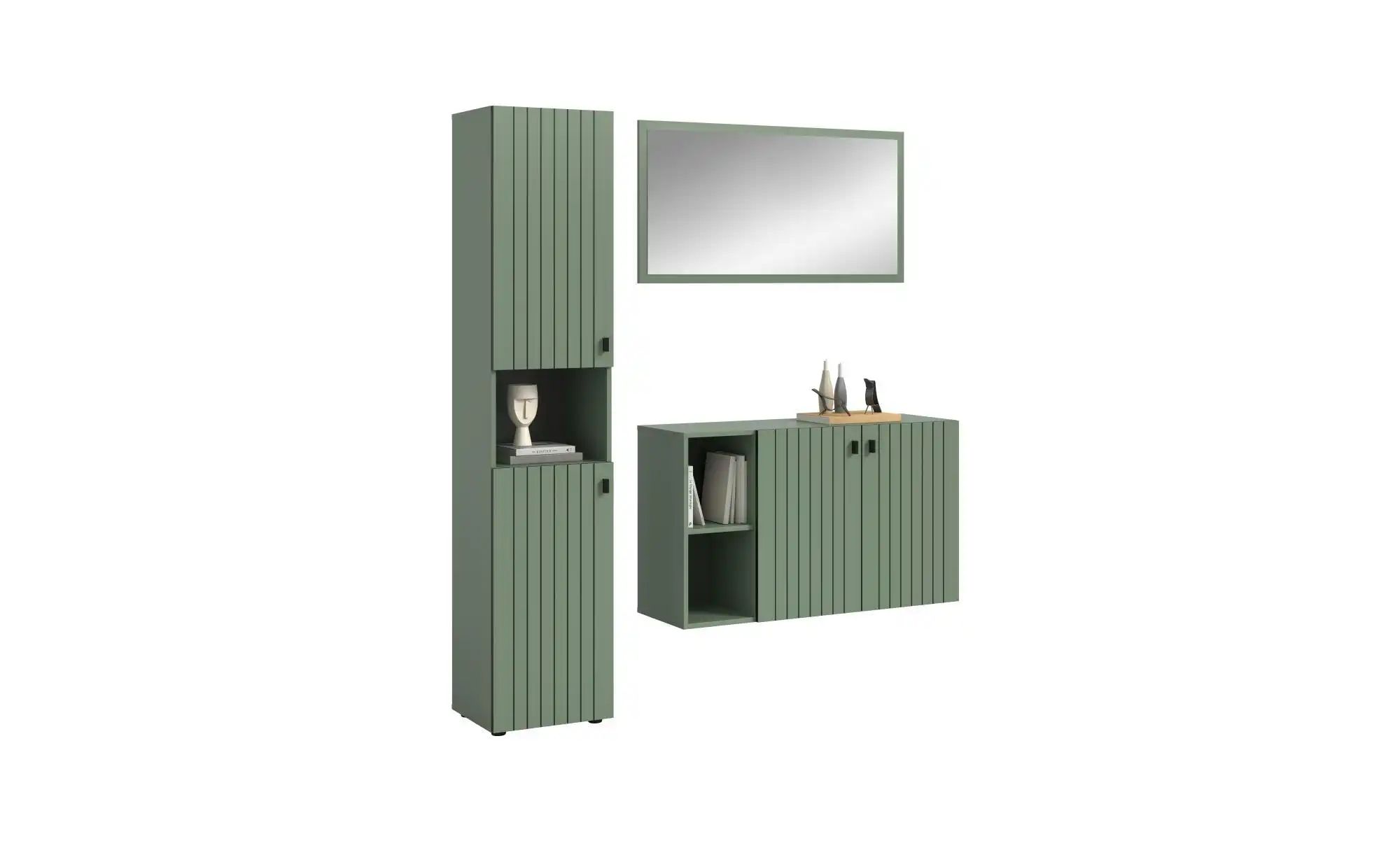 Garderobenkombination   ¦ grün ¦ Maße (cm): B: 161 H: 192 Garderoben & Klei günstig online kaufen
