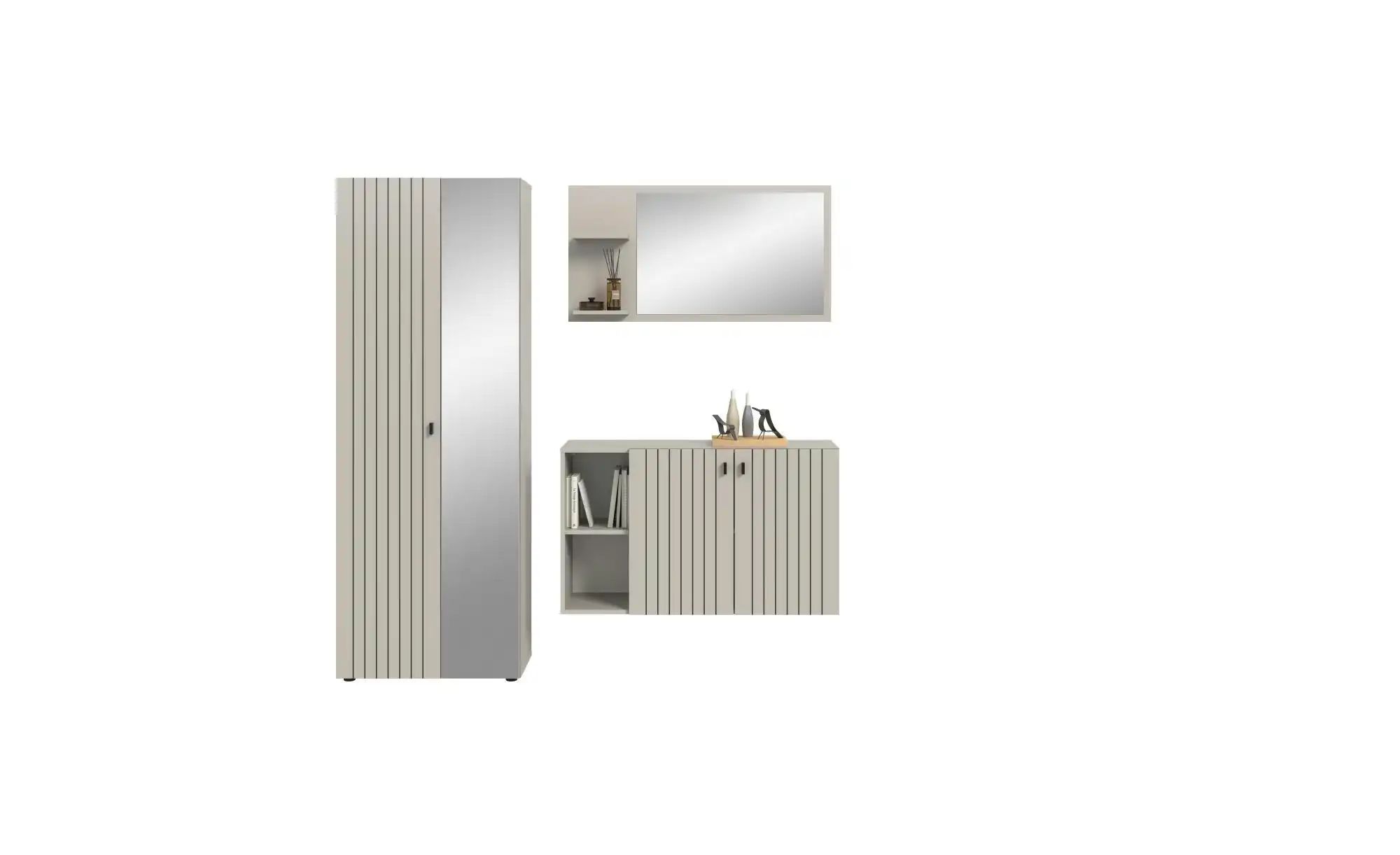 Garderobenkombination 3-teilig  Station ¦ creme ¦ Maße (cm): B: 191 H: 192 günstig online kaufen