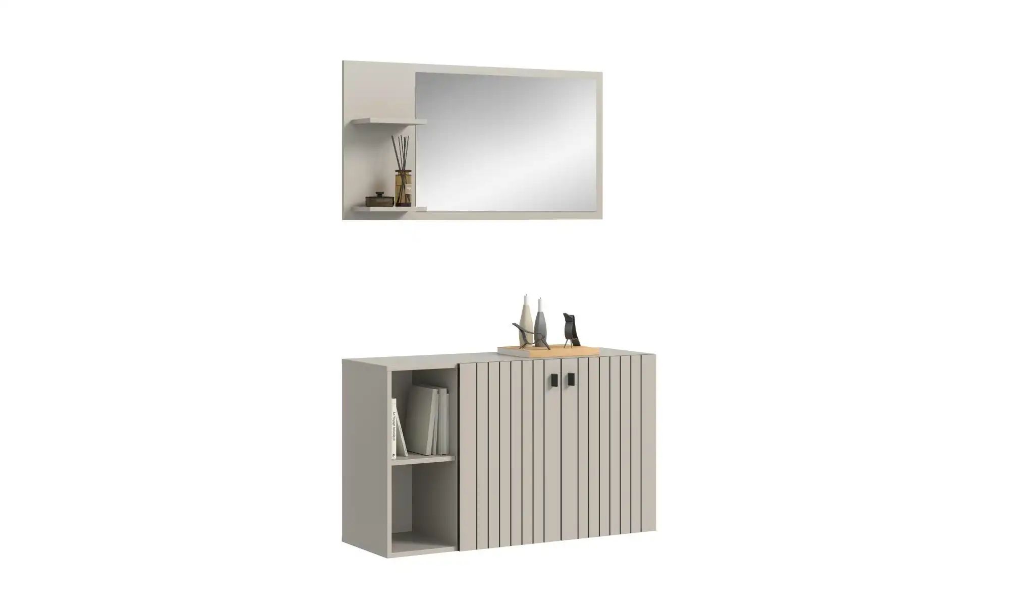 Garderobenkombination   ¦ creme ¦ Maße (cm): B: 106 H: 192 Garderoben & Kle günstig online kaufen