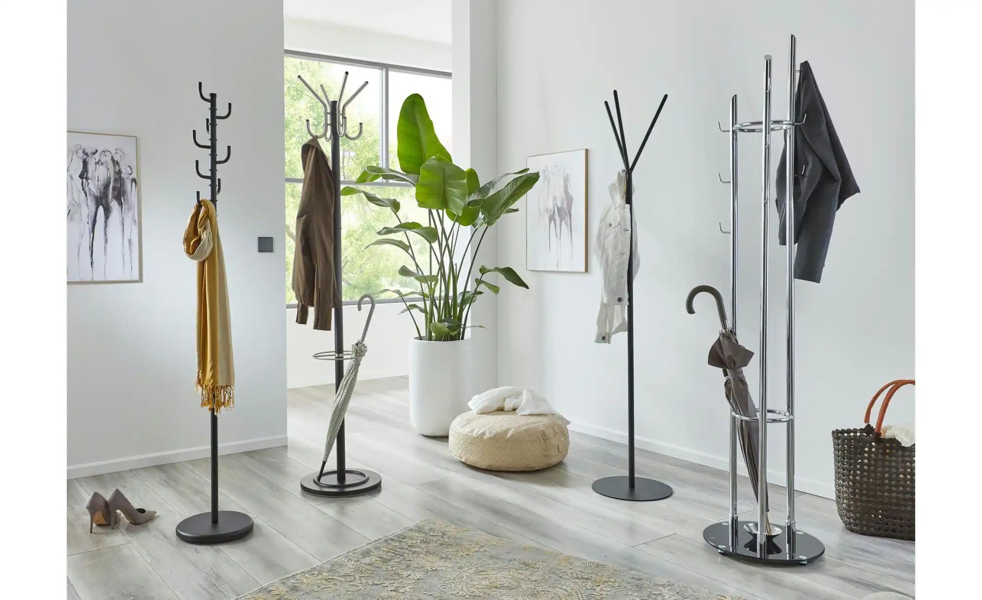 Garderobenständer   ¦ schwarz ¦ Metall ¦ Maße (cm): B: 29 H: 170 Garderoben günstig online kaufen