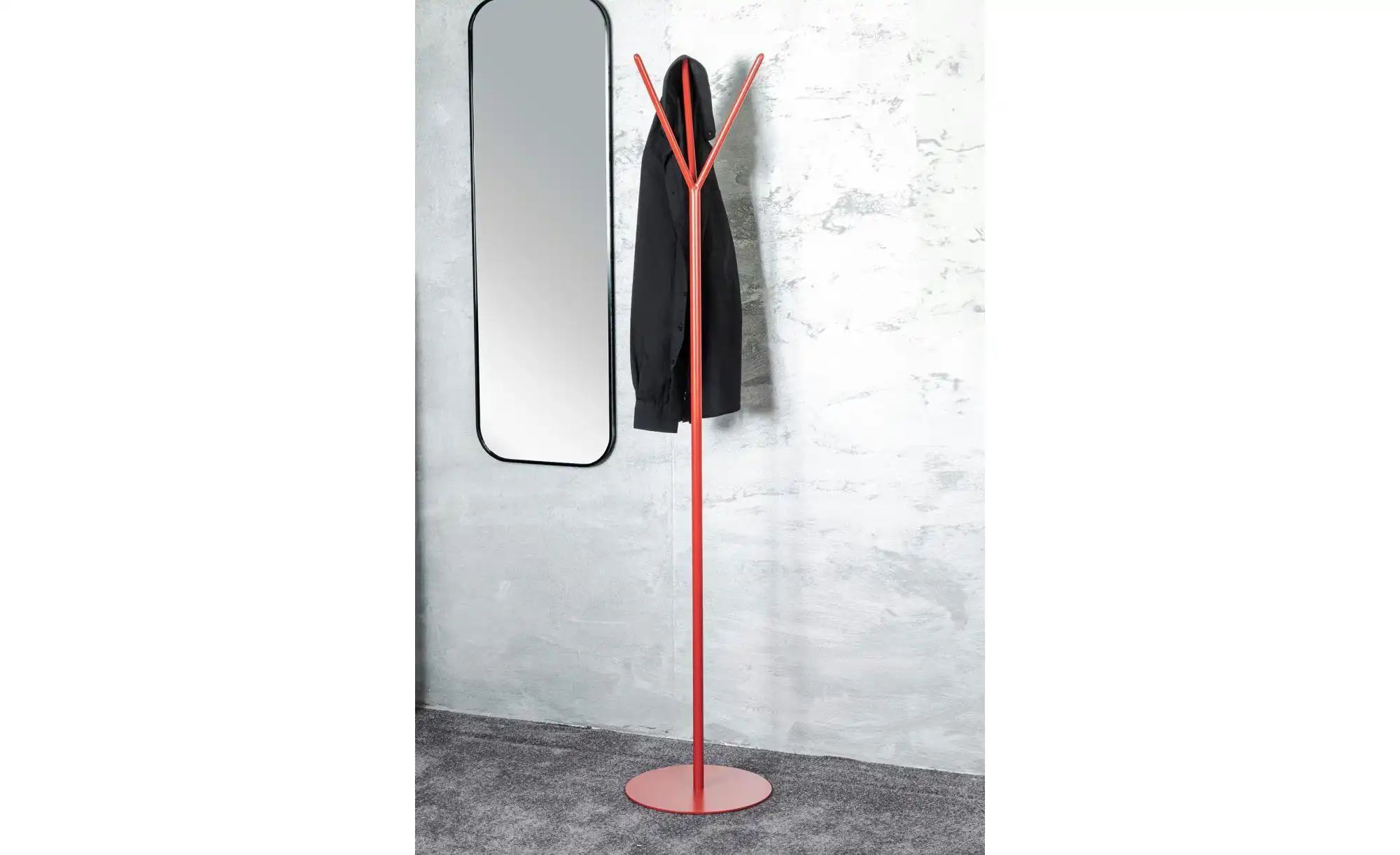 Garderobenständer   ¦ rot ¦ Metall ¦ Maße (cm): B: 35 H: 173 Garderoben & K günstig online kaufen