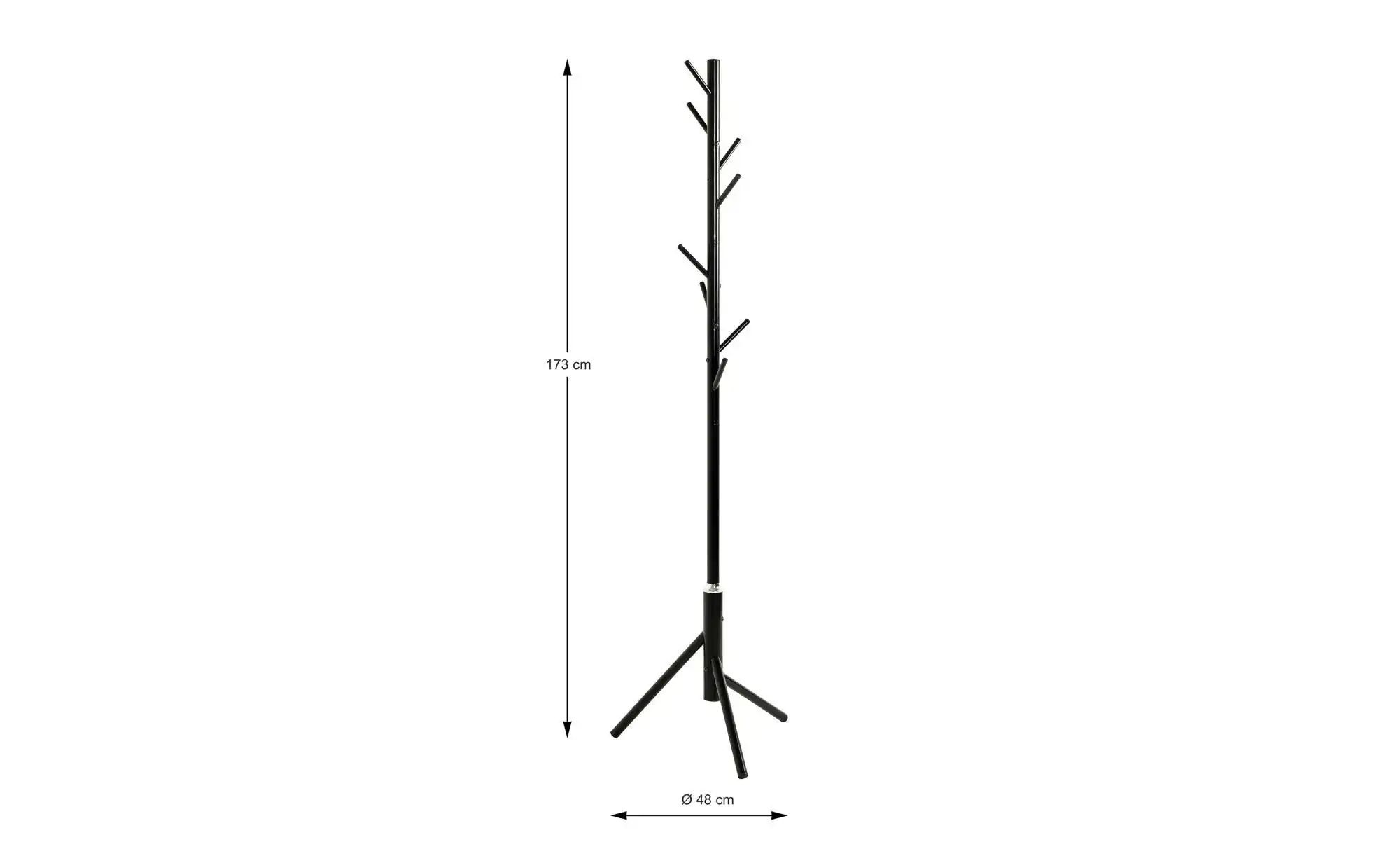 Garderobenständer   ¦ schwarz ¦ Metall ¦ Maße (cm): B: 48 H: 173 Garderoben günstig online kaufen