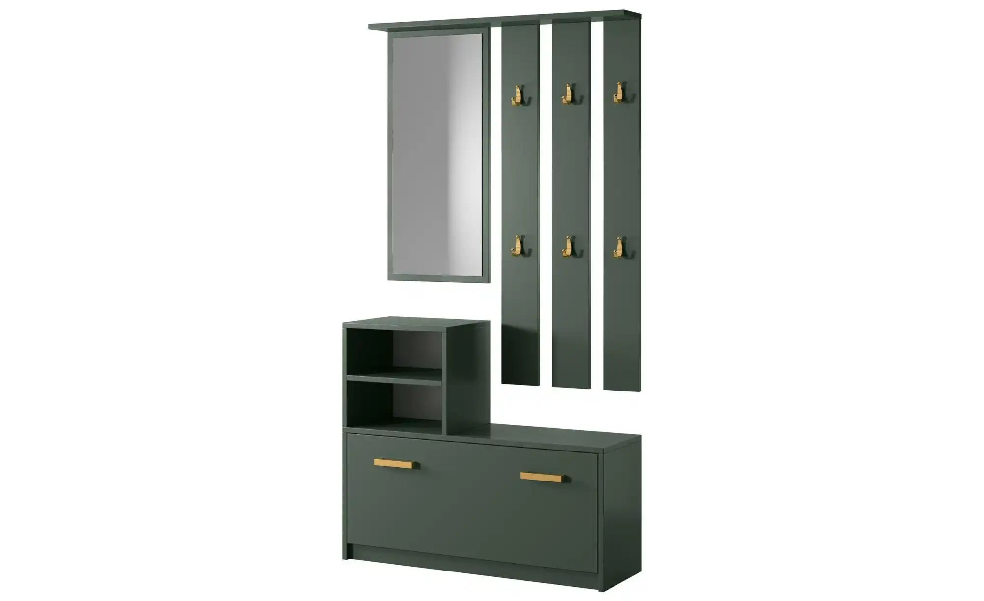 Selsey Garderobenset   ¦ grün ¦ Maße (cm): B: 85 H: 160 Garderoben & Kleide günstig online kaufen