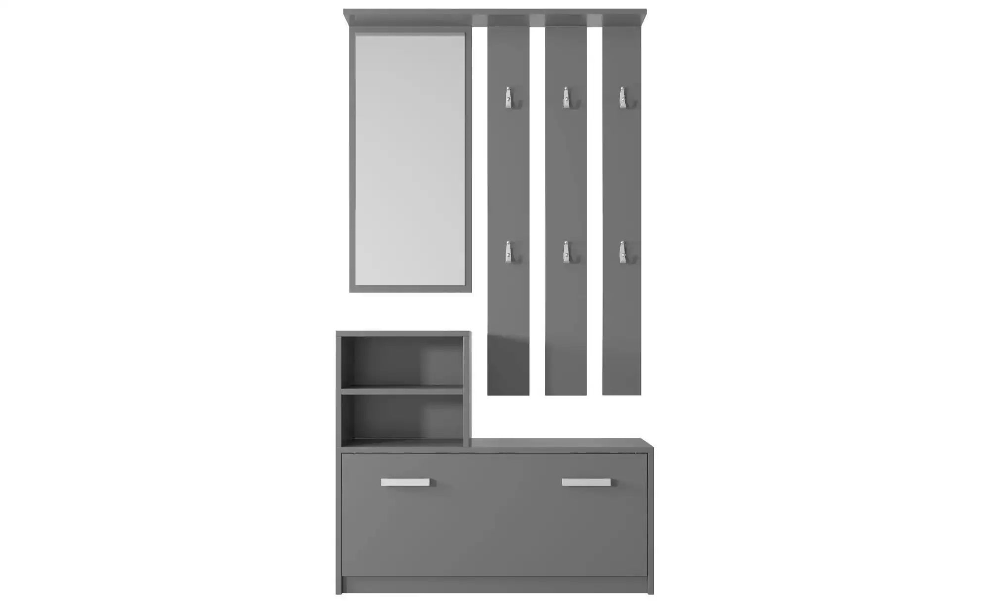 Selsey Garderobenset   ¦ schwarz ¦ Maße (cm): B: 85 H: 160 Garderoben & Kle günstig online kaufen