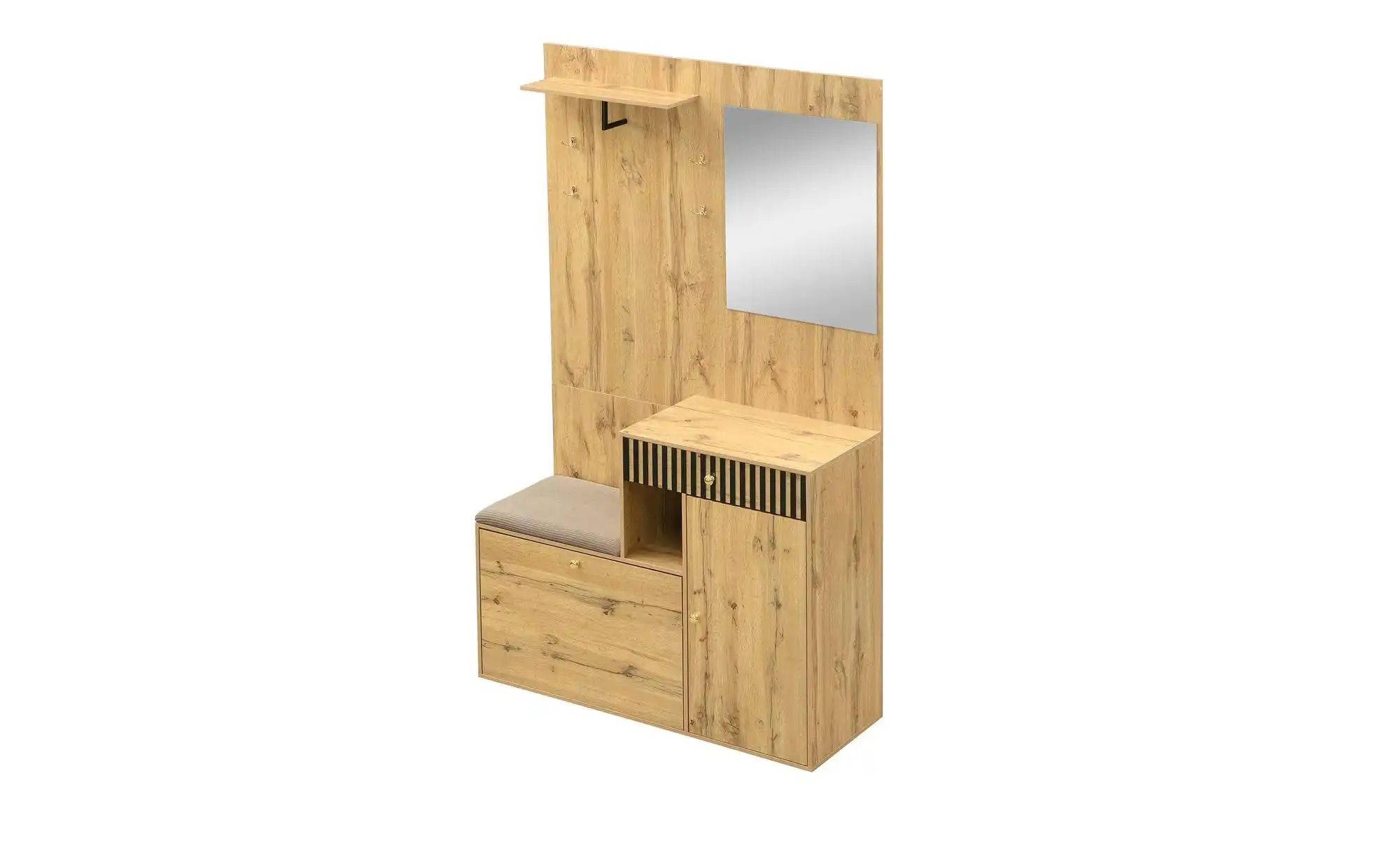 Garderobenset   ¦ holzfarben ¦ Maße (cm): B: 110 H: 185,5 Garderoben & Klei günstig online kaufen