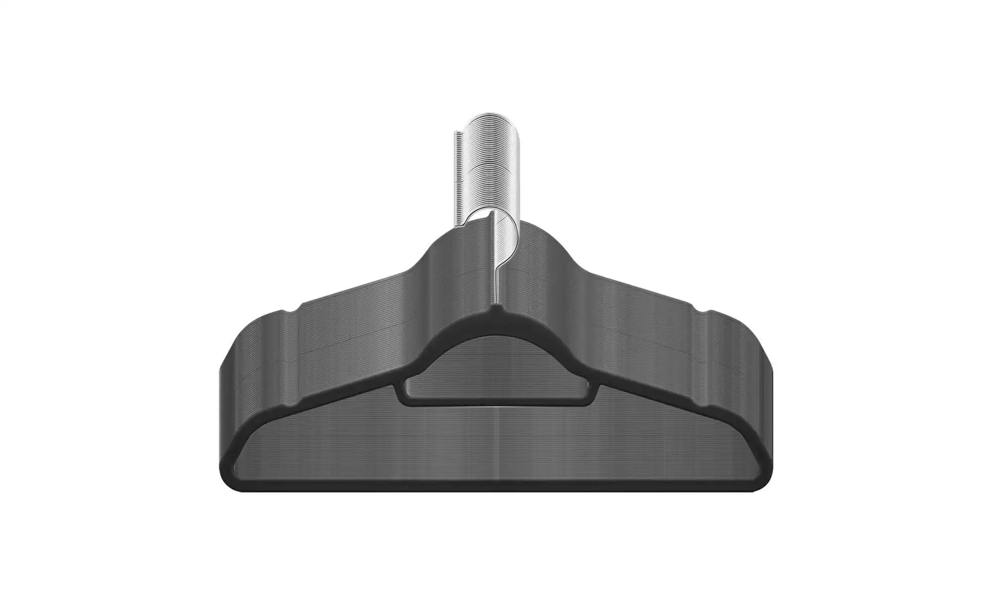 Kleiderbügel 50er-Set   ¦ schwarz ¦ Metall,Kunststoff,Stoff ¦ Maße (cm): B: günstig online kaufen