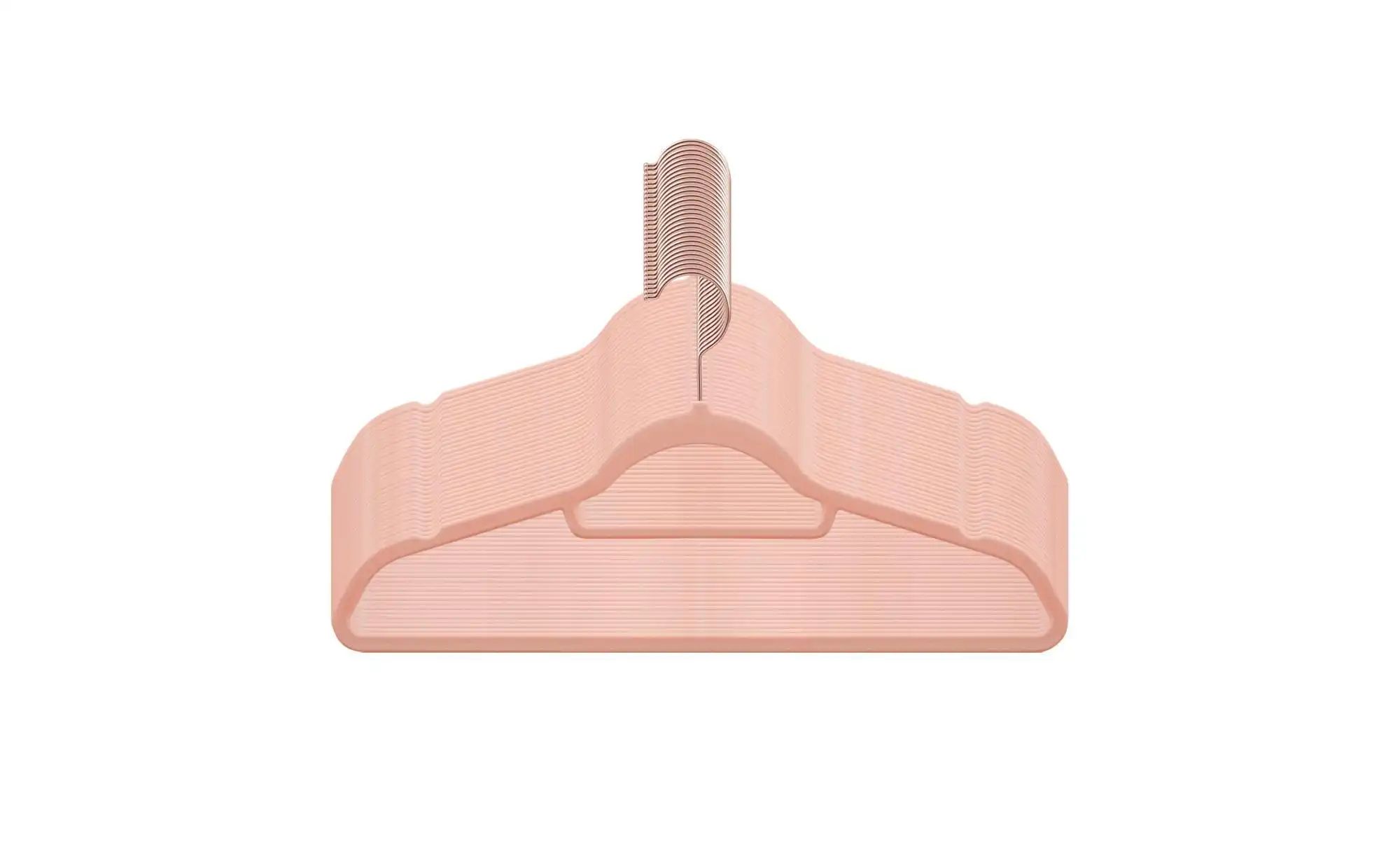 Kleiderbügel 30er-Set   ¦ rosa/pink ¦ Metall,Kunststoff,Stoff ¦ Maße (cm): günstig online kaufen