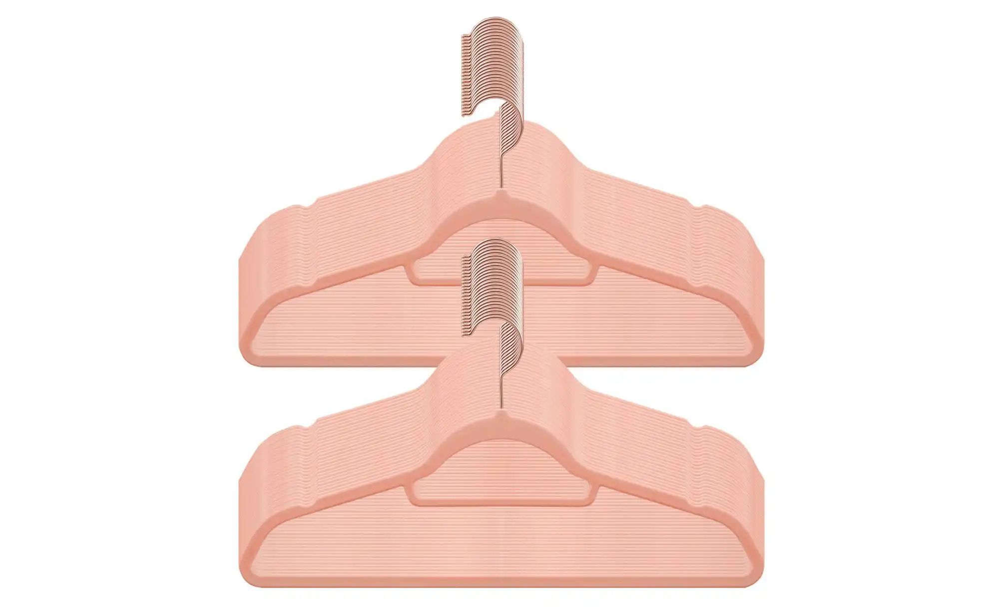 Kleiderbügel 50er-Set   ¦ rosa/pink ¦ Kunststoff,Stoff ¦ Maße (cm): B: 43,5 günstig online kaufen