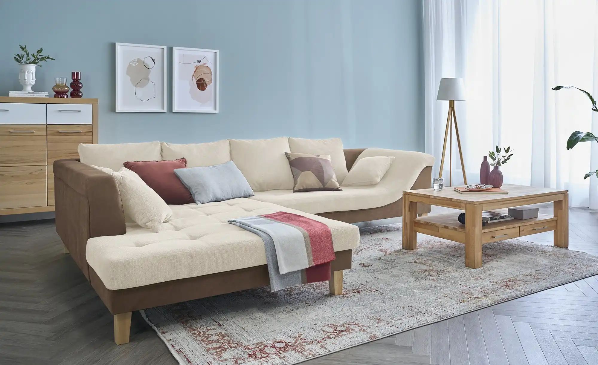 Thumbnail - smart Ecksofa Wilma ¦ braun ¦ Maße (cm): B: 302 H: 82 T: 202.0 Polstermöbel > Sofas > 3-Sitzer - Höffner