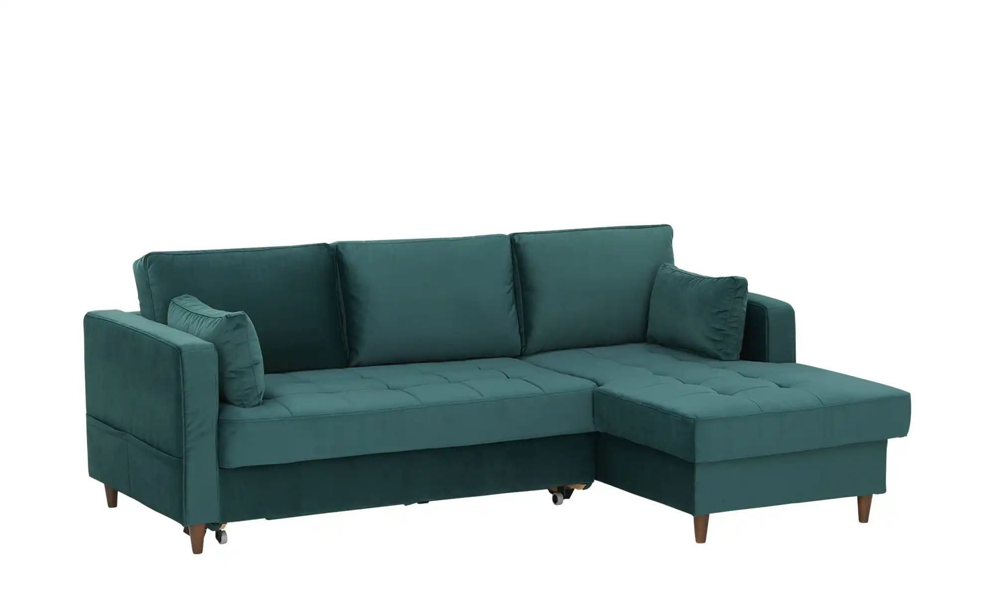 uno Ecksofa mit Schlaffunktion Ana ¦ grün ¦ Maße (cm): B: 222 H: 85 T: 148. günstig online kaufen