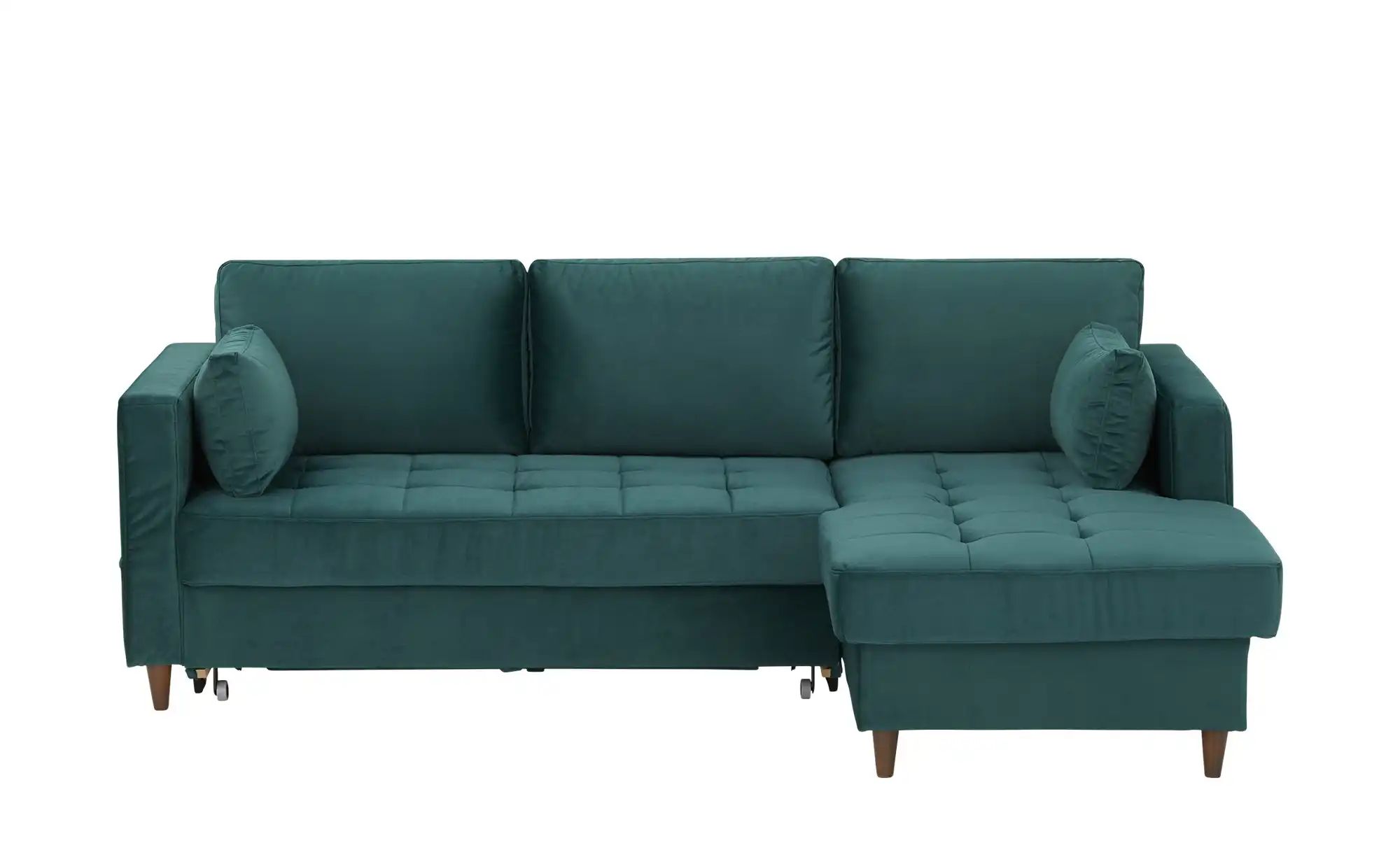 uno Ecksofa mit Schlaffunktion Ana ¦ grün ¦ Maße (cm): B: 222 H: 85 T: 148. günstig online kaufen