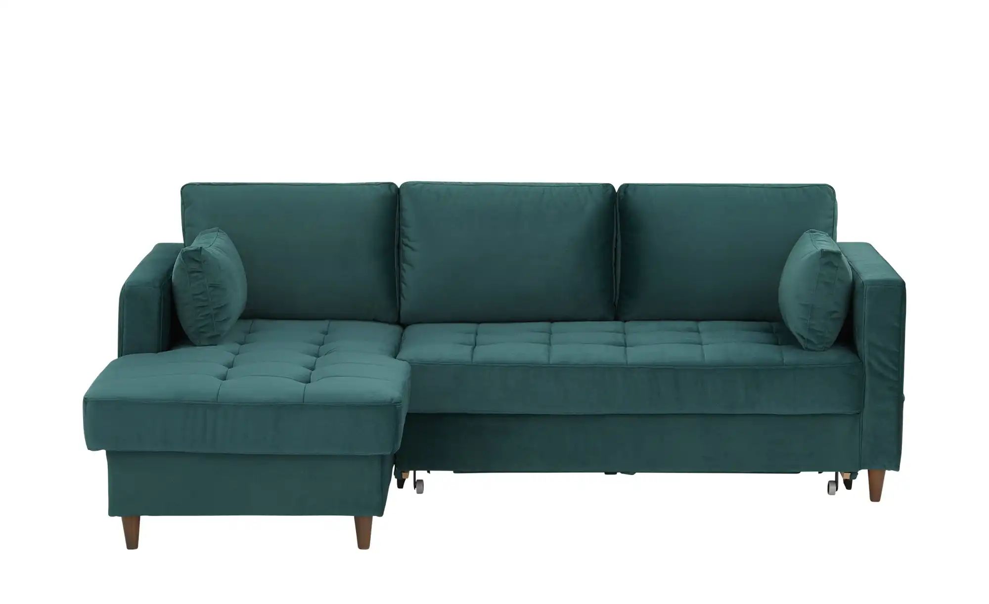 uno Ecksofa mit Schlaffunktion Ana ¦ grün ¦ Maße (cm): B: 222 H: 85 T: 148. günstig online kaufen