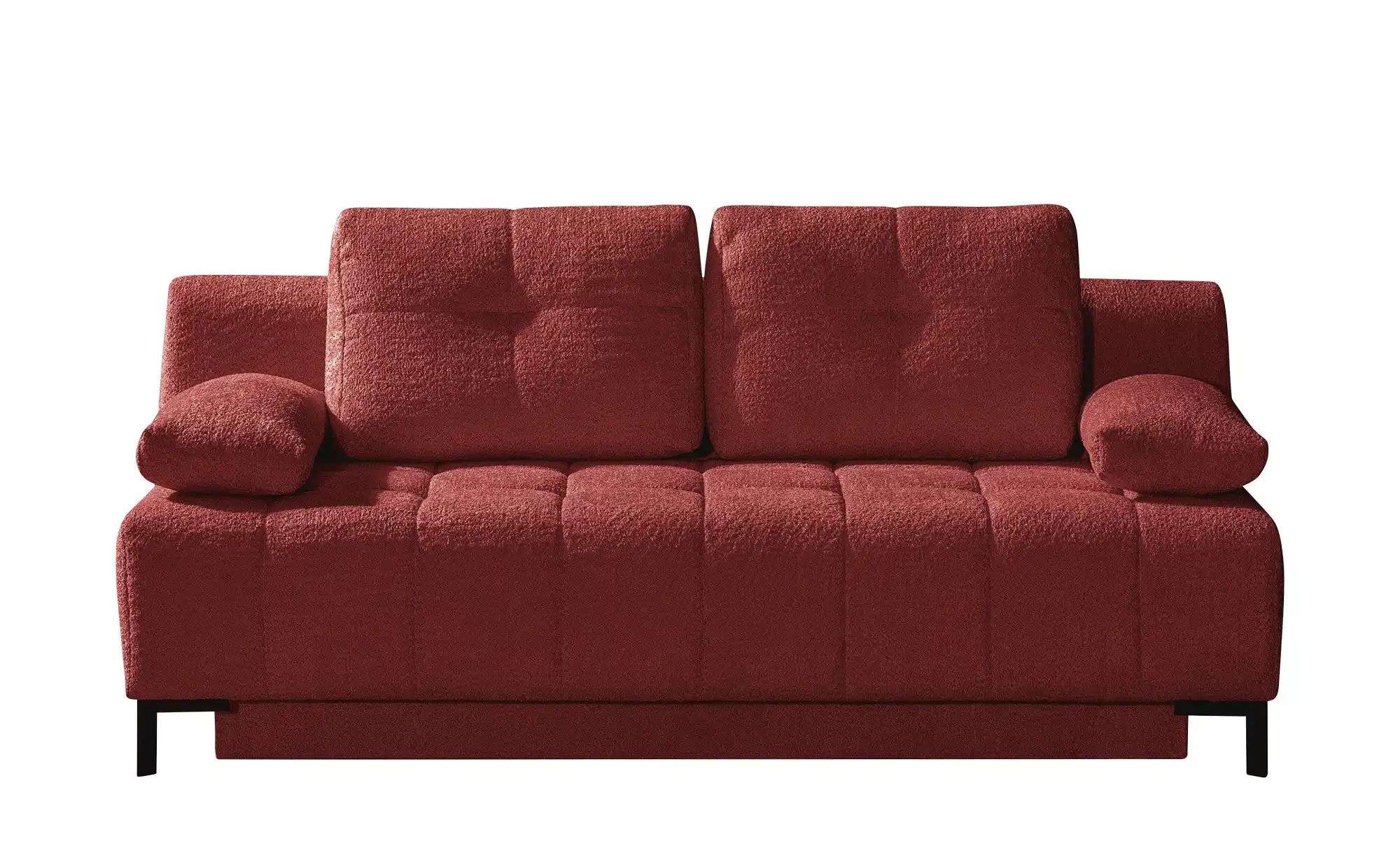 Querschläfer  aus Bouclé  Sammy ¦ rot ¦ Maße (cm): B: 206 H: 98 T: 98.0 Pol günstig online kaufen
