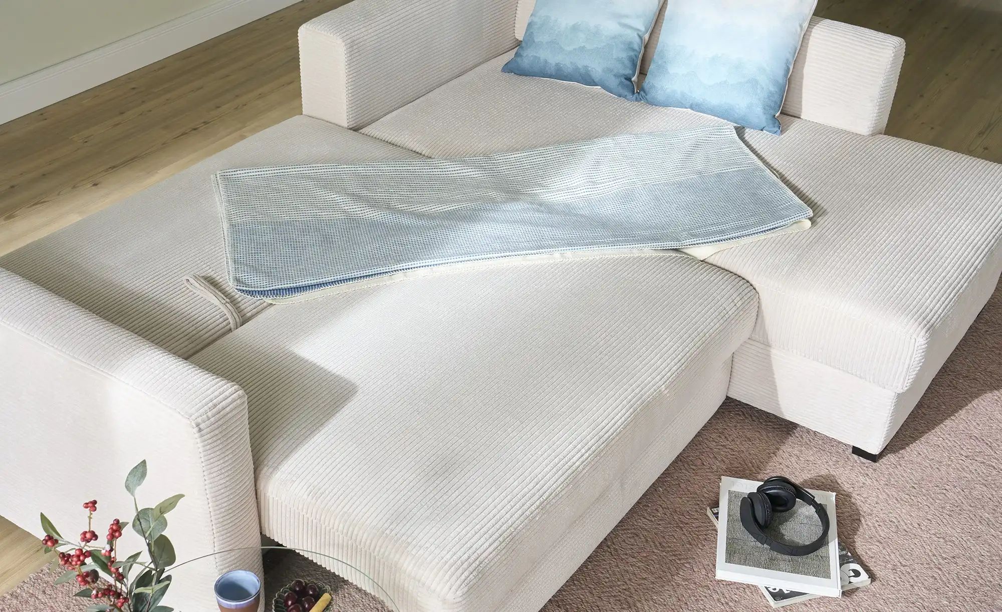 bobb Ecksofa mit Boxspringpolsterung  Lisa de Luxe ¦ creme ¦ Maße (cm): B: günstig online kaufen