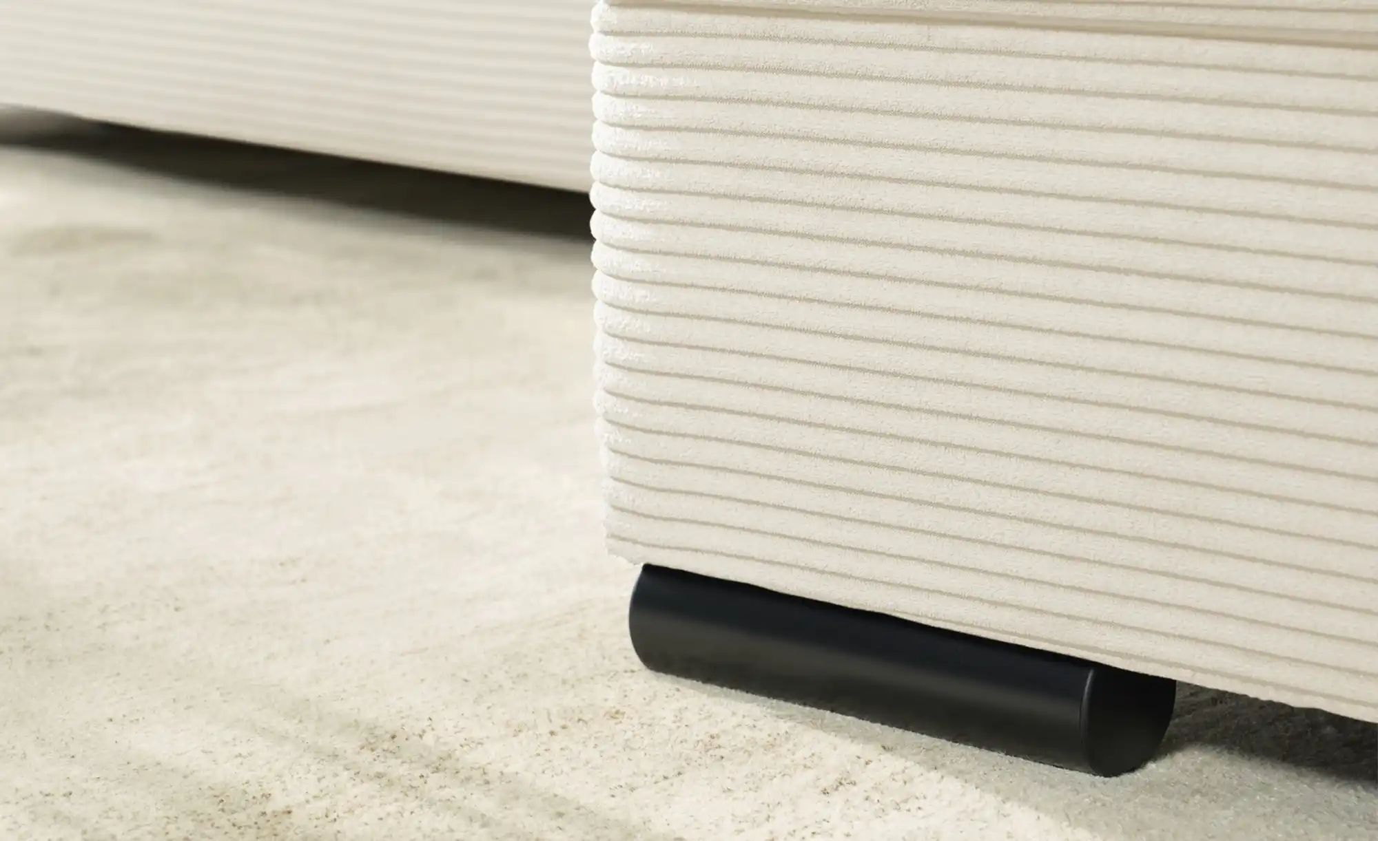 bobb Ecksofa in kuscheligem Cordstoff Soumia ¦ creme ¦ Maße (cm): B: 283 H: günstig online kaufen