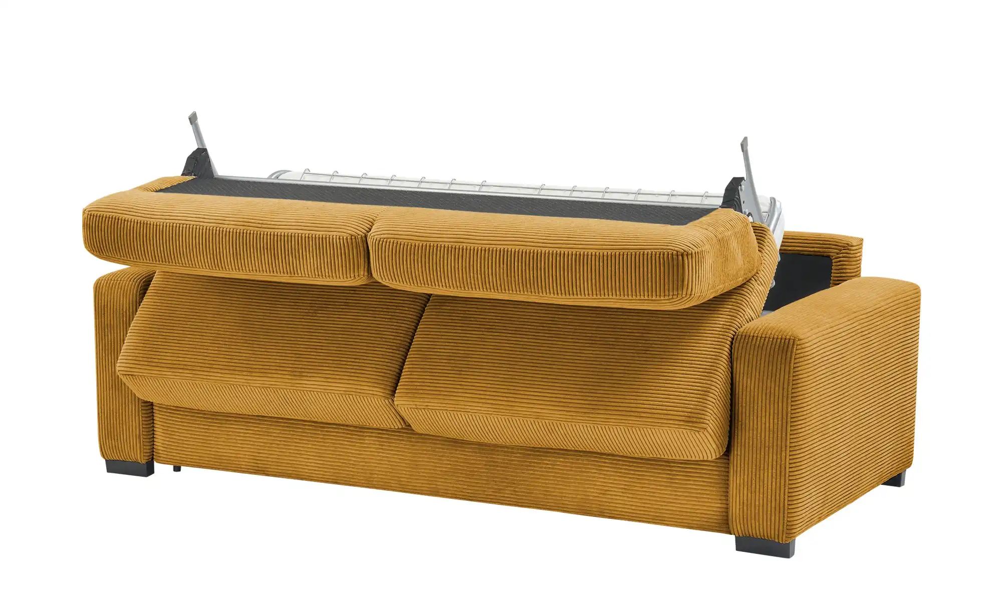 Thumbnail - switch Schlafsofa aus Cord Vanila ¦ gelb ¦ Maße (cm): B: 220 H: 87 T: 98.0 Polstermöbel > Sofas > 3-Sitzer - Höffner